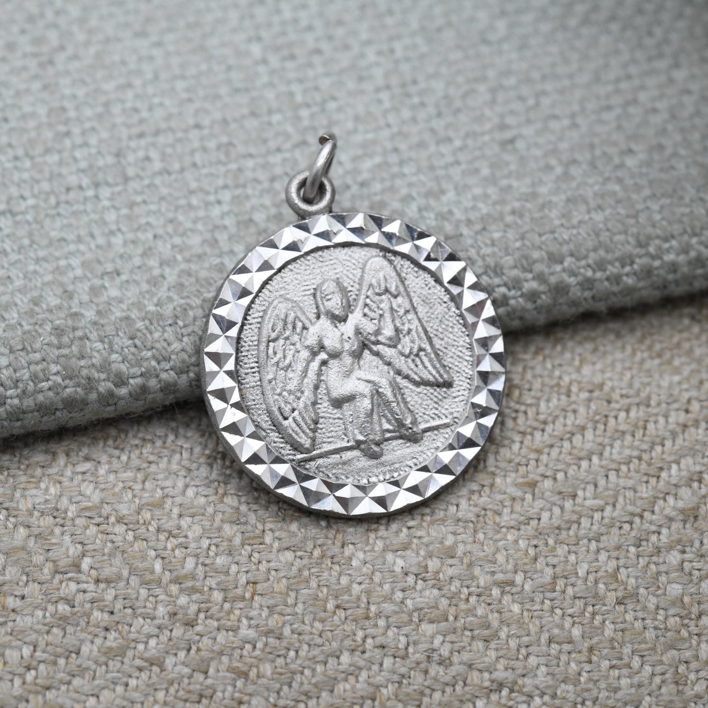 Vintage Sterling Silver Virgo Pendant - Traditional Angel Astrological Zodiac Star Sign Symbol Mid-Century August September Birthday Gift