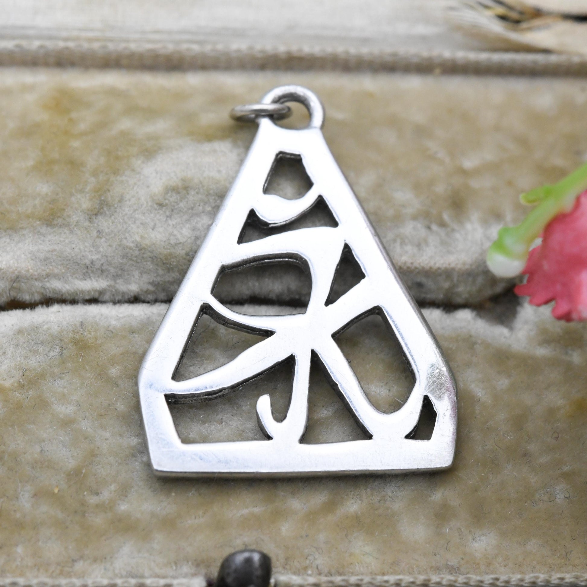 Vintage Sterling Silver Shamrock Openwork Pendant - Celtic Scottish Floral Charm | Minimalist Solid Silver Gift for Necklace Chain