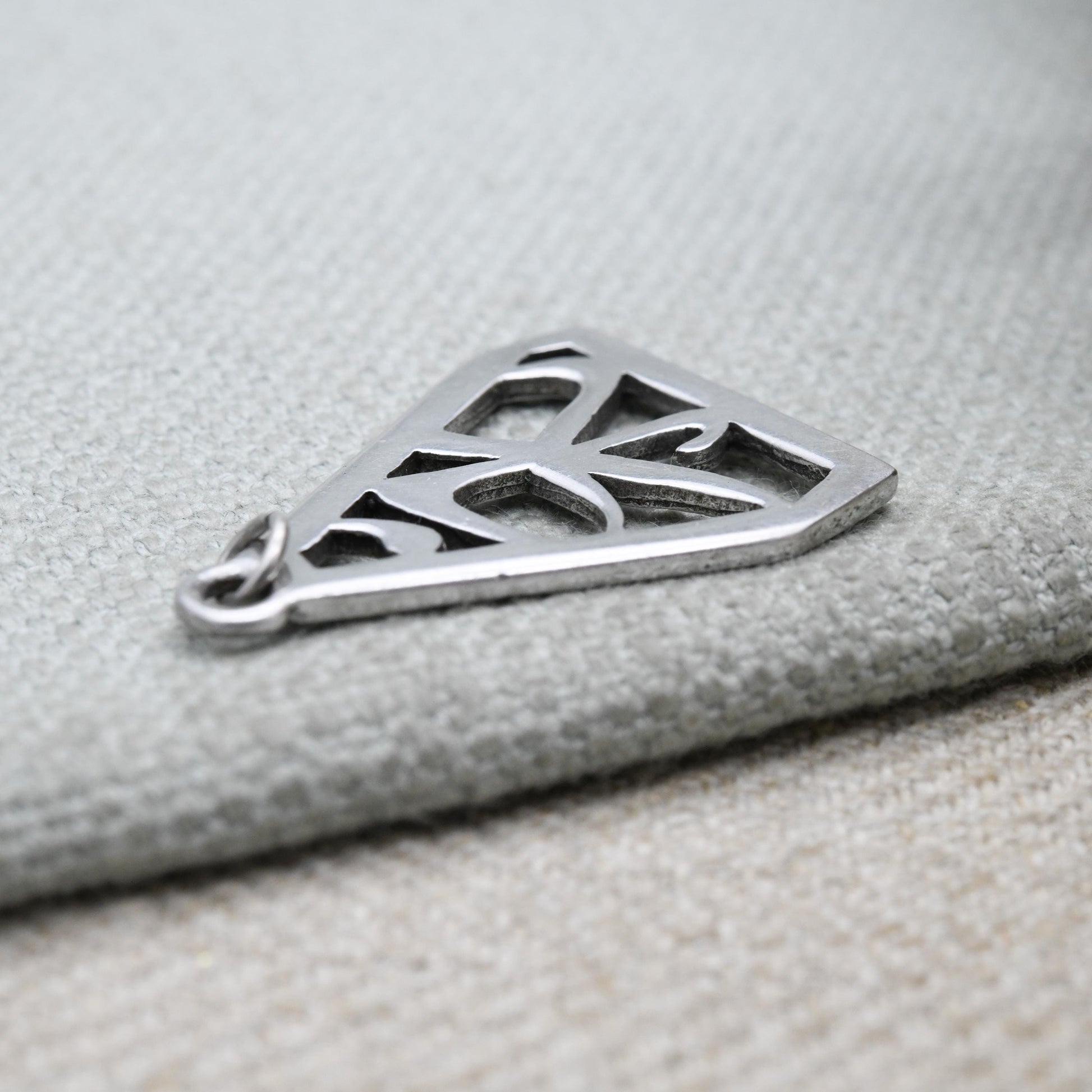 Vintage Sterling Silver Shamrock Openwork Pendant - Celtic Scottish Floral Charm | Minimalist Solid Silver Gift for Necklace Chain