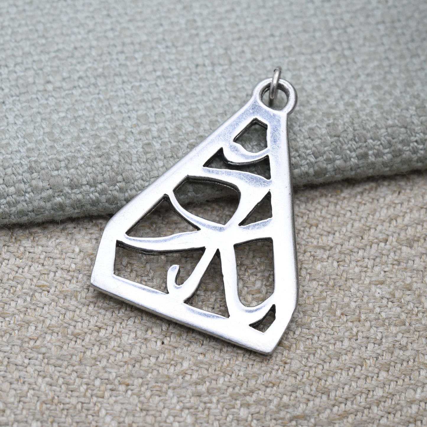 Vintage Sterling Silver Shamrock Openwork Pendant - Celtic Scottish Floral Charm | Minimalist Solid Silver Gift for Necklace Chain