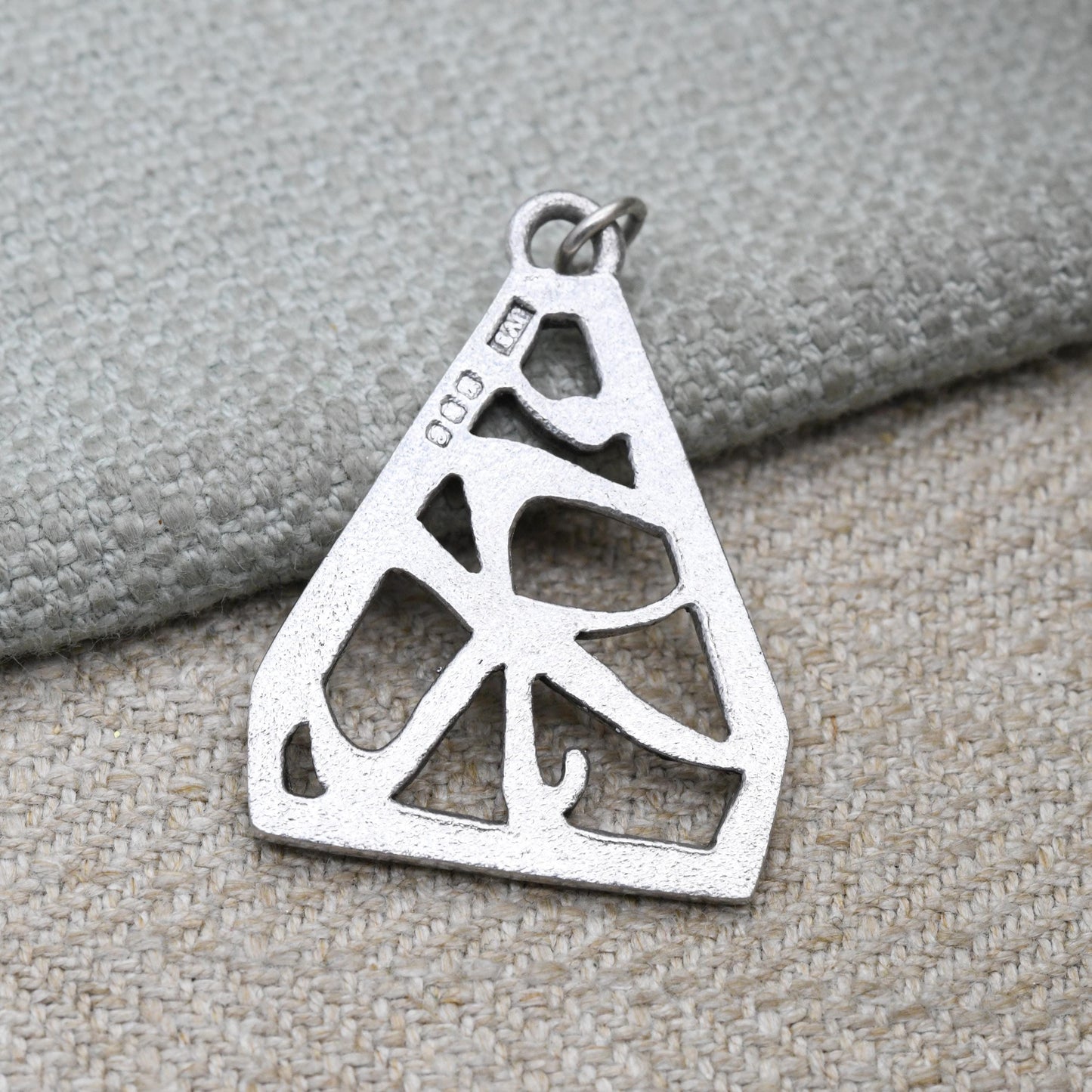 Vintage Sterling Silver Shamrock Openwork Pendant - Celtic Scottish Floral Charm | Minimalist Solid Silver Gift for Necklace Chain