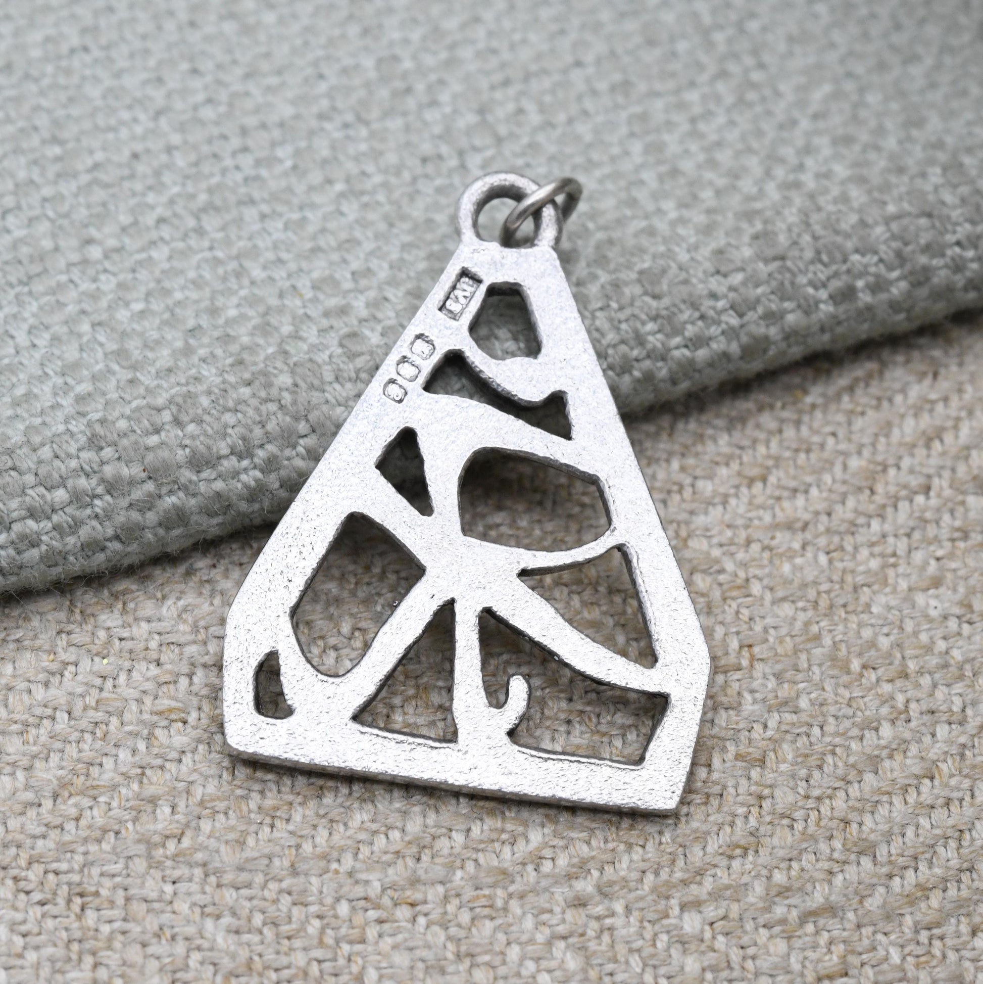 Vintage Sterling Silver Shamrock Openwork Pendant - Celtic Scottish Floral Charm | Minimalist Solid Silver Gift for Necklace Chain