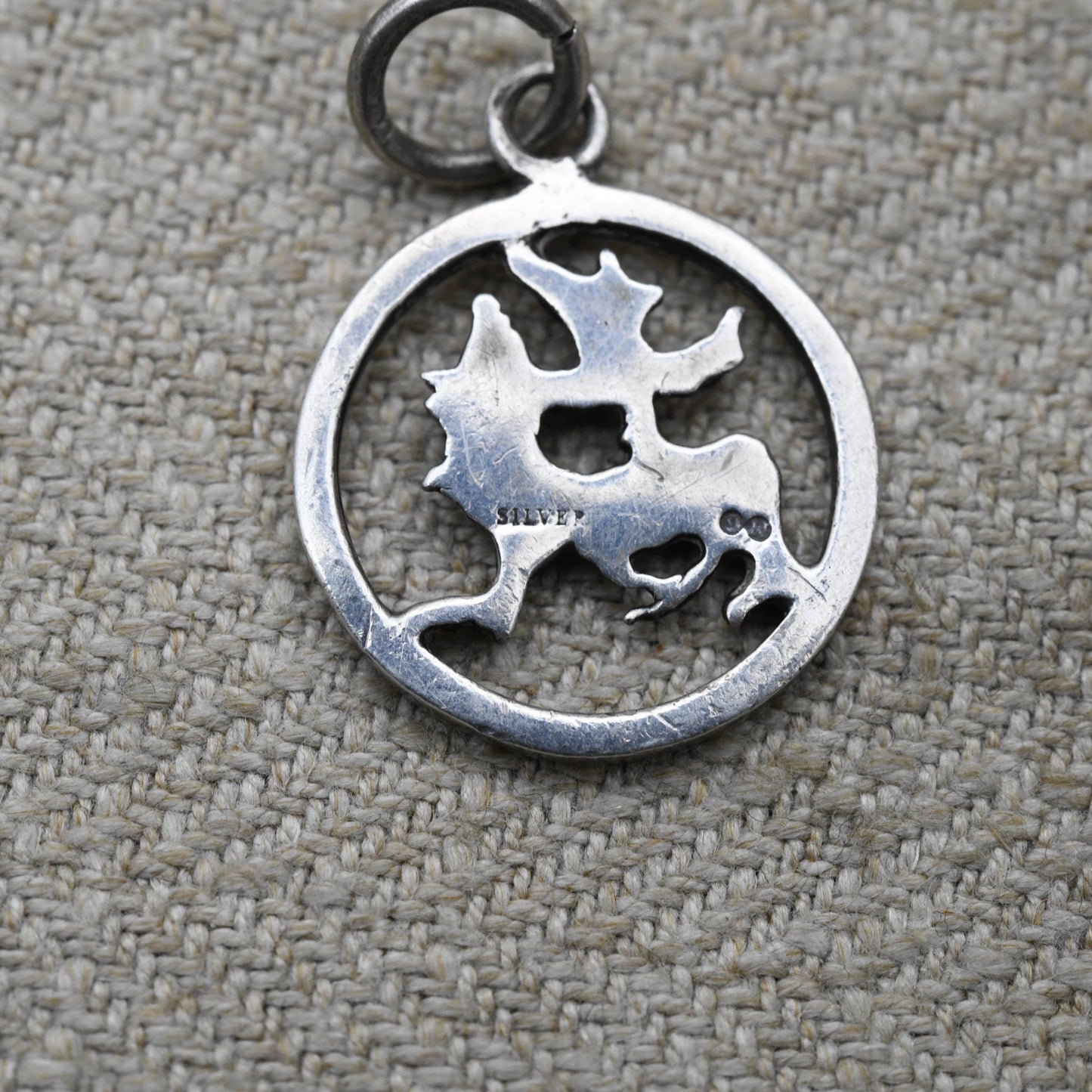 Vintage Sterling Silver Maeshowe Dragon Pendant Charm - Scottish Traditional Celtic Dragon Design | Souvenir Gift for Necklace Chain