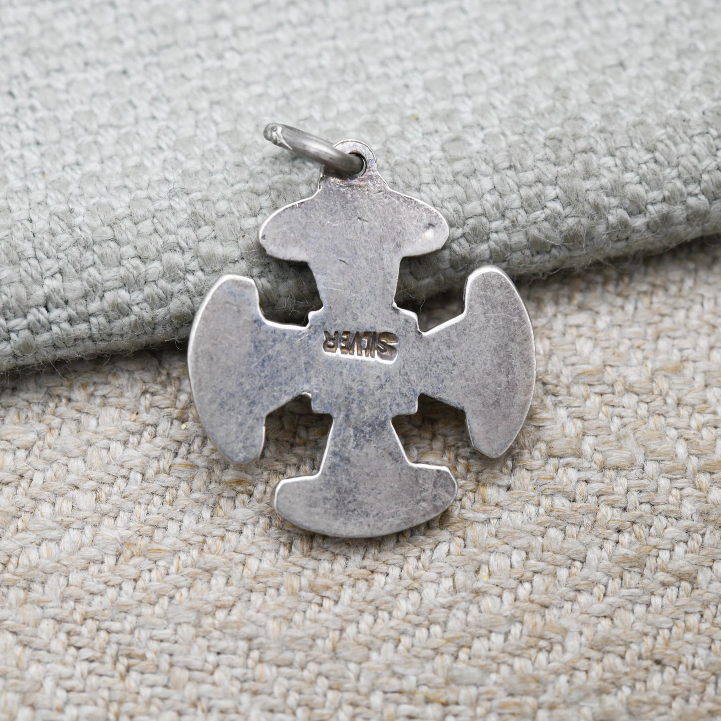Vintage Sterling Silver Celtic Cross Pendant - Scrolling Geometric Pattern Design | Religious Jewellery Gift