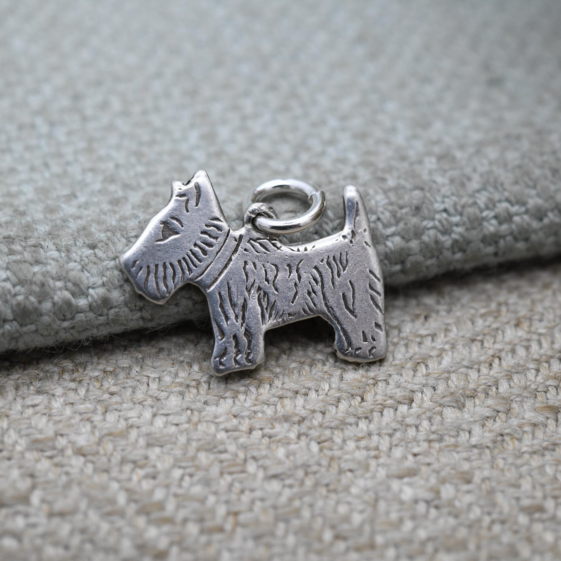 Vintage Sterling Silver Scottie Dog Charm Pendant - Scottish Terrier Dog Charm | Gift for Charm Bracelet
