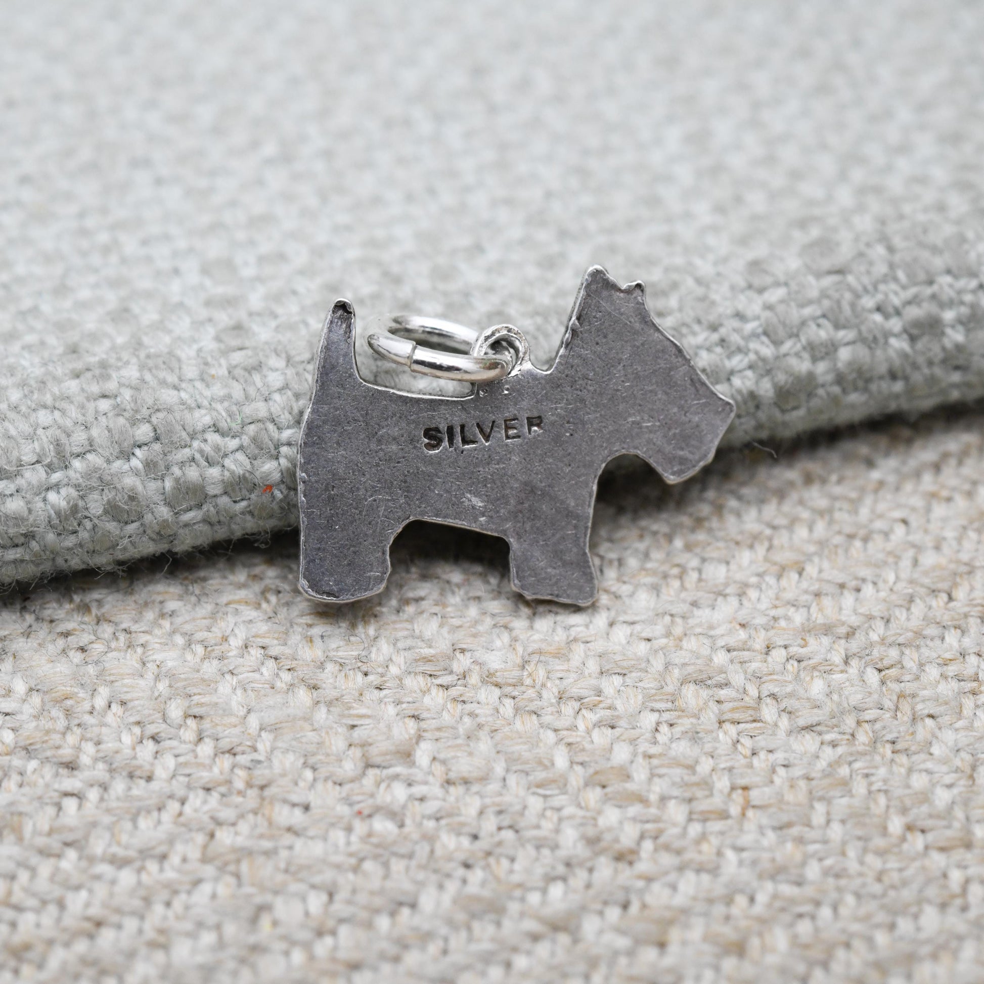 Vintage Sterling Silver Scottie Dog Charm Pendant - Scottish Terrier Dog Charm | Gift for Charm Bracelet