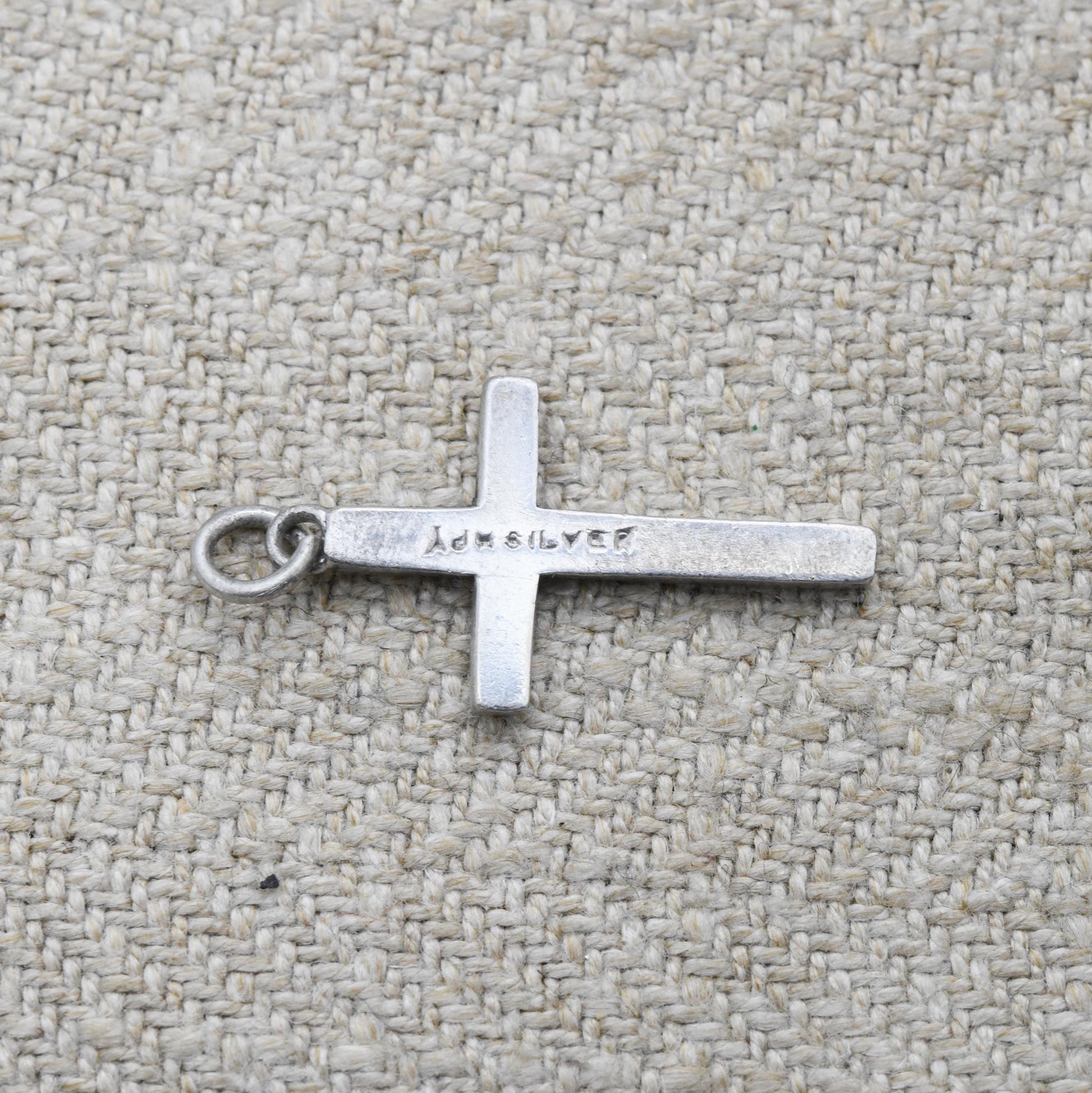 Vintage Sterling Silver Cross Pendant - Religious Gift | Geometric Pattern | Christian Necklace
