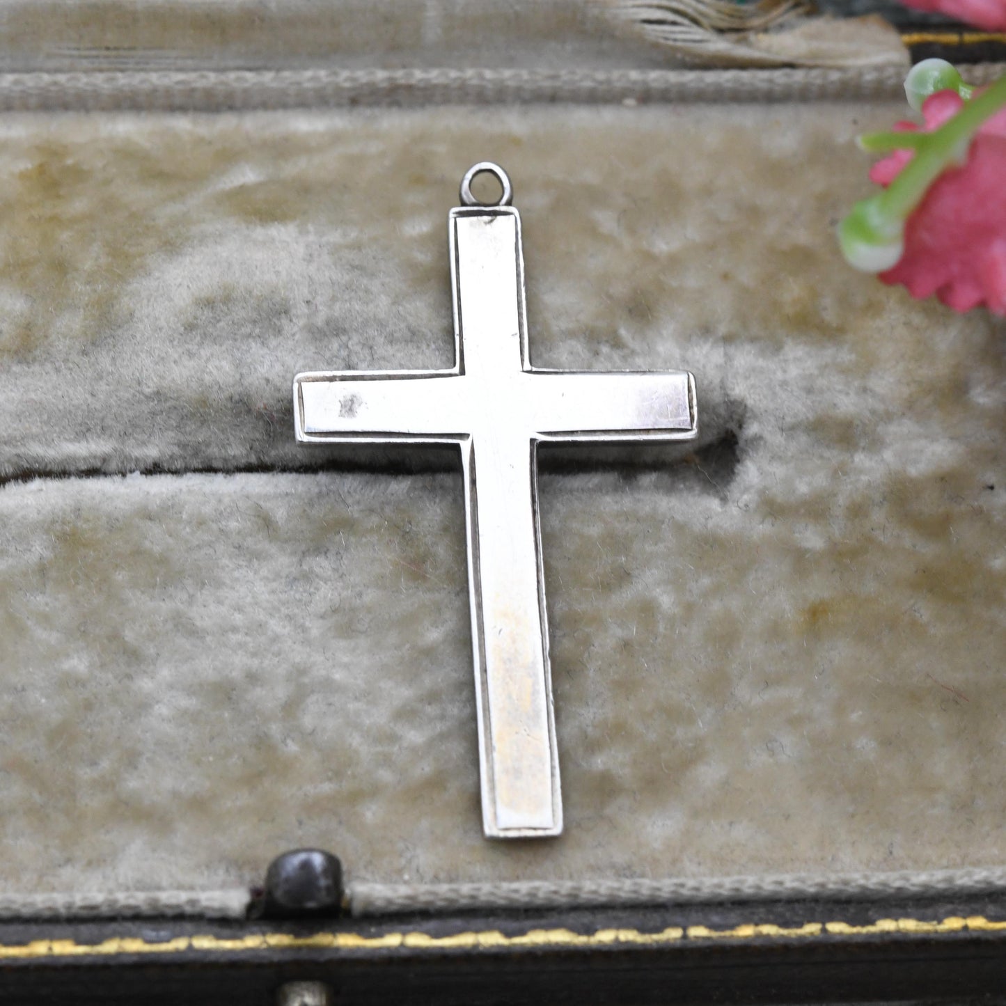 Vintage Sterling Silver Cross Pendant - Modest Religious Jewellery | Christian Necklace | Gift for Christening Baptism