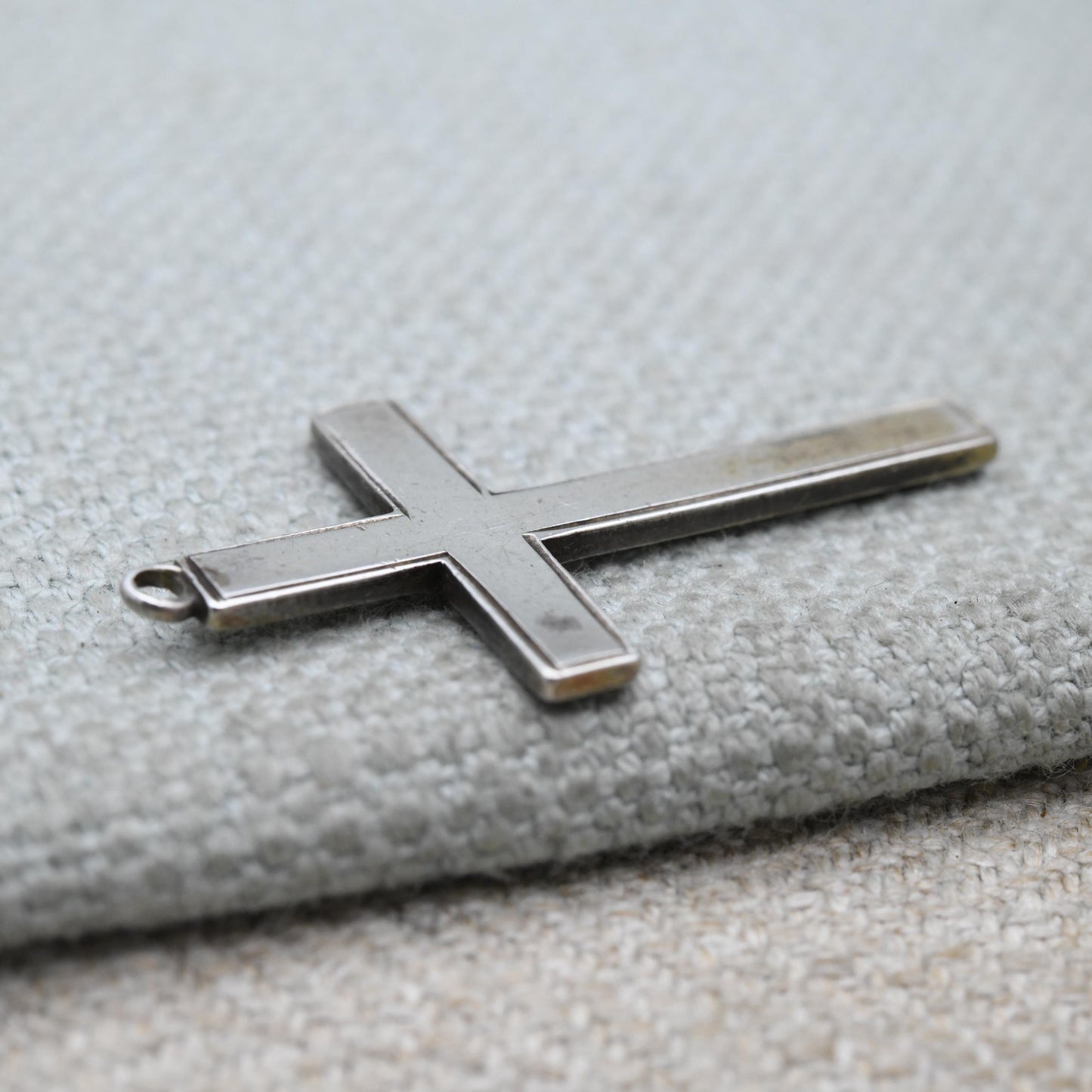 Vintage Sterling Silver Cross Pendant - Modest Religious Jewellery | Christian Necklace | Gift for Christening Baptism