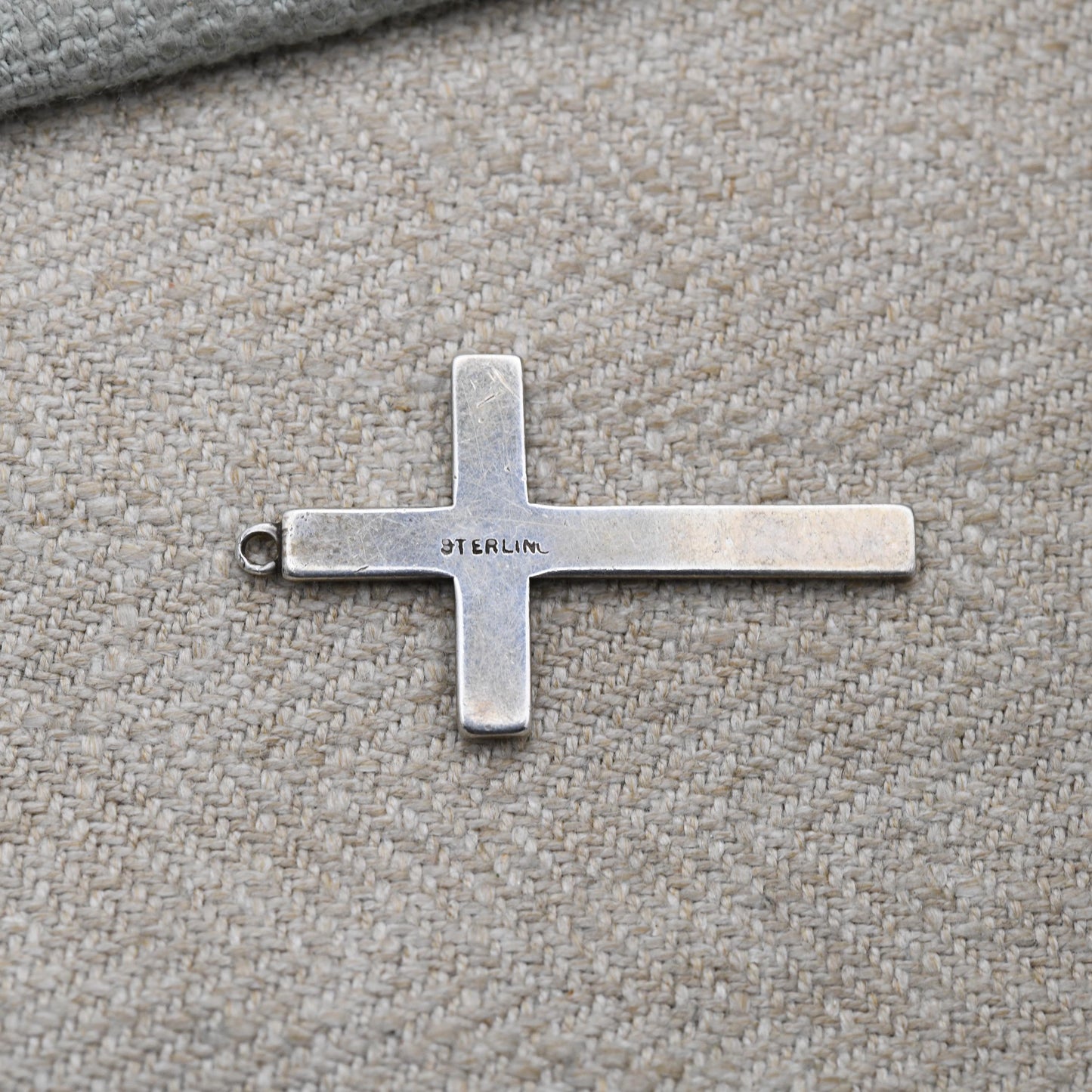 Vintage Sterling Silver Cross Pendant - Modest Religious Jewellery | Christian Necklace | Gift for Christening Baptism