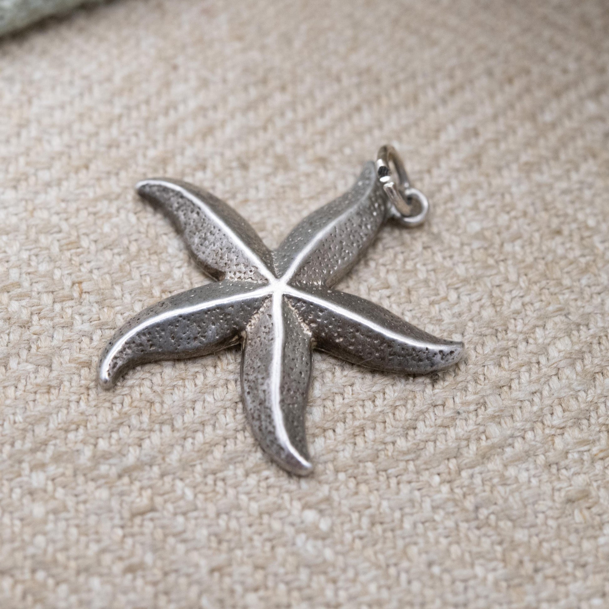 Vintage Sterling Silver Star Fish Charm Pendant - Detailed Sea Creature | Gift for Charm Bracelet Necklace