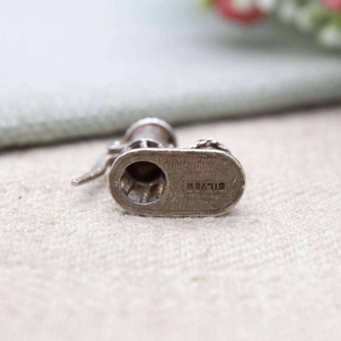 Vintage Sterling Silver Moving Water Pump Charm Pendant - Articulated Water Bucket | Gift for Charm Bracelet