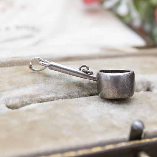 Vintage Silver Cooking Pan Charm Pendant - Kitchen Cookware Charm | Gift for Charm Bracelet