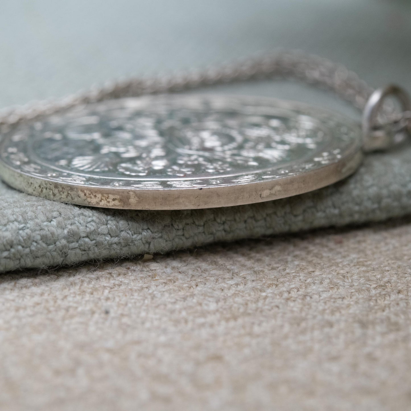 Vintage Sterling Silver Prince Charles & Lady Diana 1981 Medal Pendant - Franklin Mint Collectable Memorabilia | Wedding Commemorative