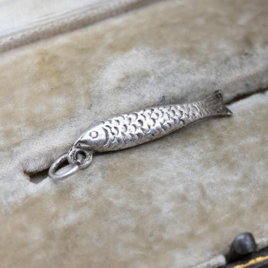 Vintage Sterling Silver Fish Charm Pendant - Animal Charm | Sea | Ocean | Gift for Charm Bracelet