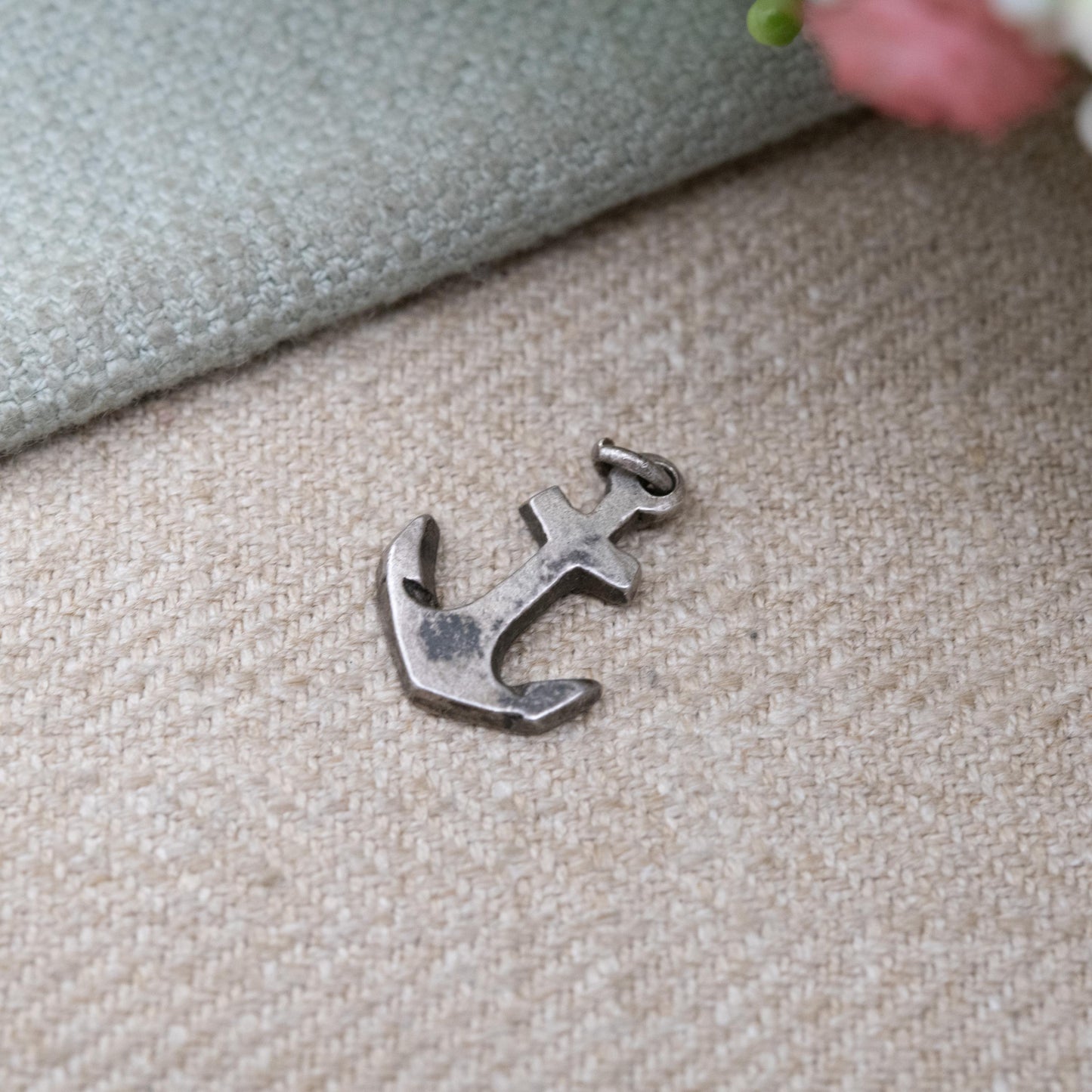 Vintage Sterling Silver Anchor Charm Pendant - Nautical Sailor Themed Jewellery