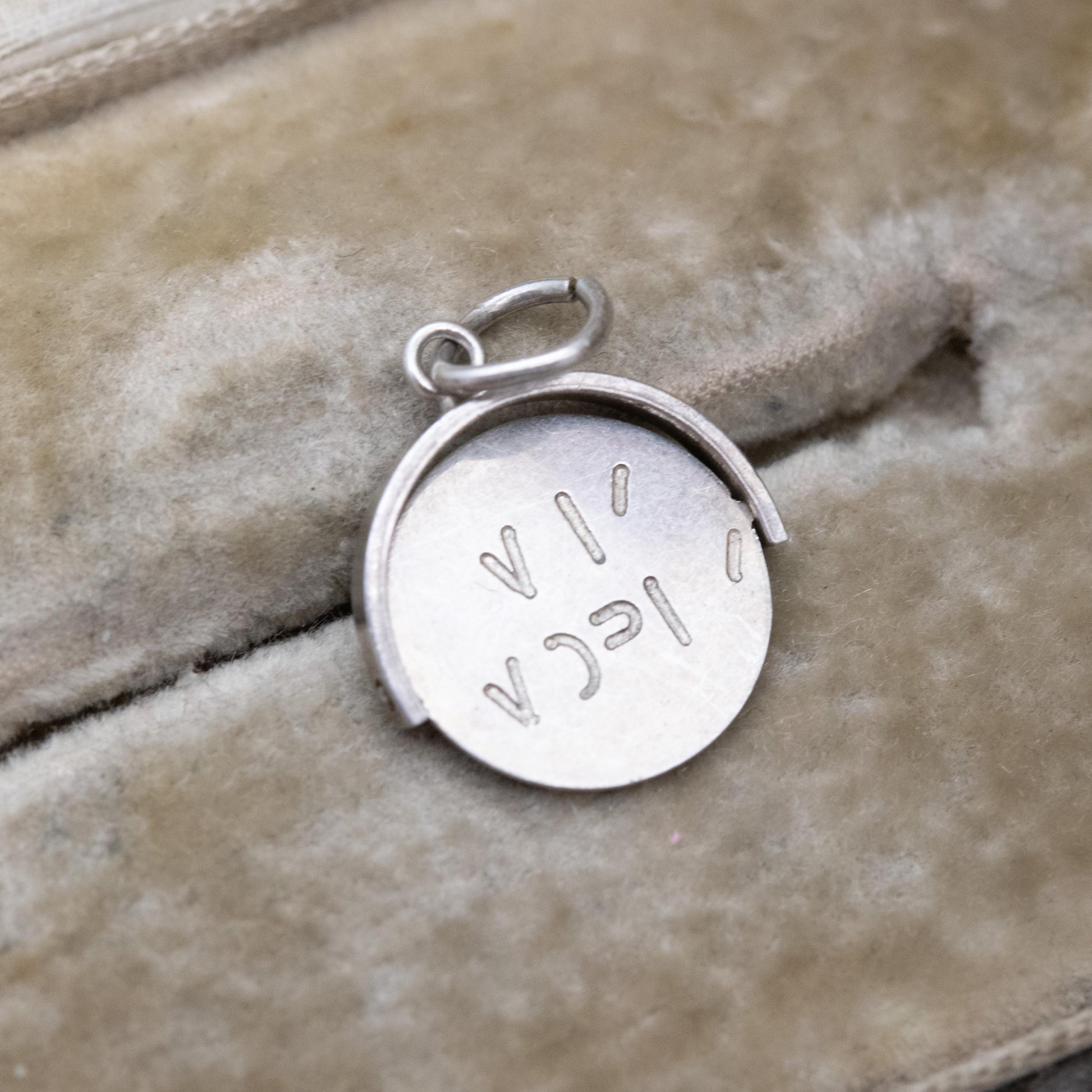 Vintage Sterling Silver Why Worry Spinning Charm Pendant - Spinner Fob Letters And Words | Gift for Charm Bracelet Necklace Stack