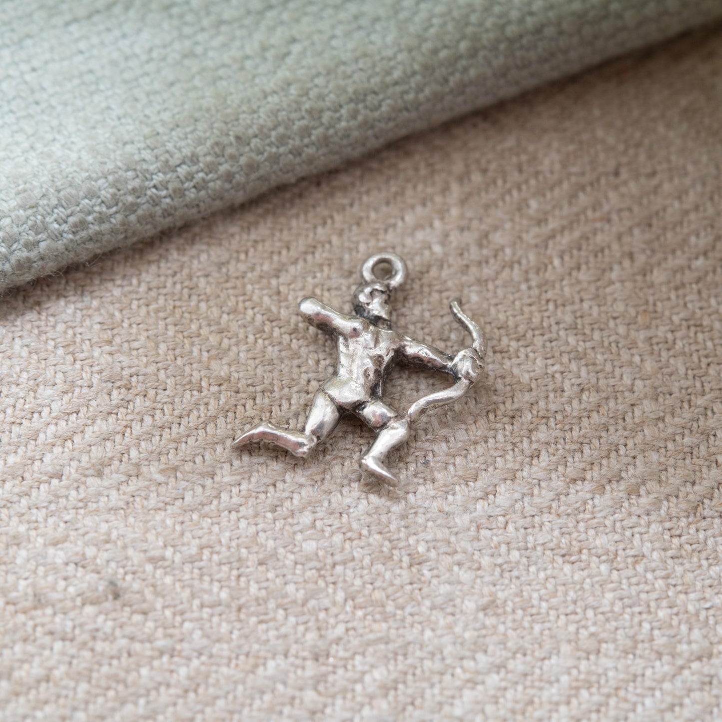 Vintage Silver Sagittarius Archer Charm Pendant - Zodiac Star Sign | November and December Birthday Gift for Charm Bracelet
