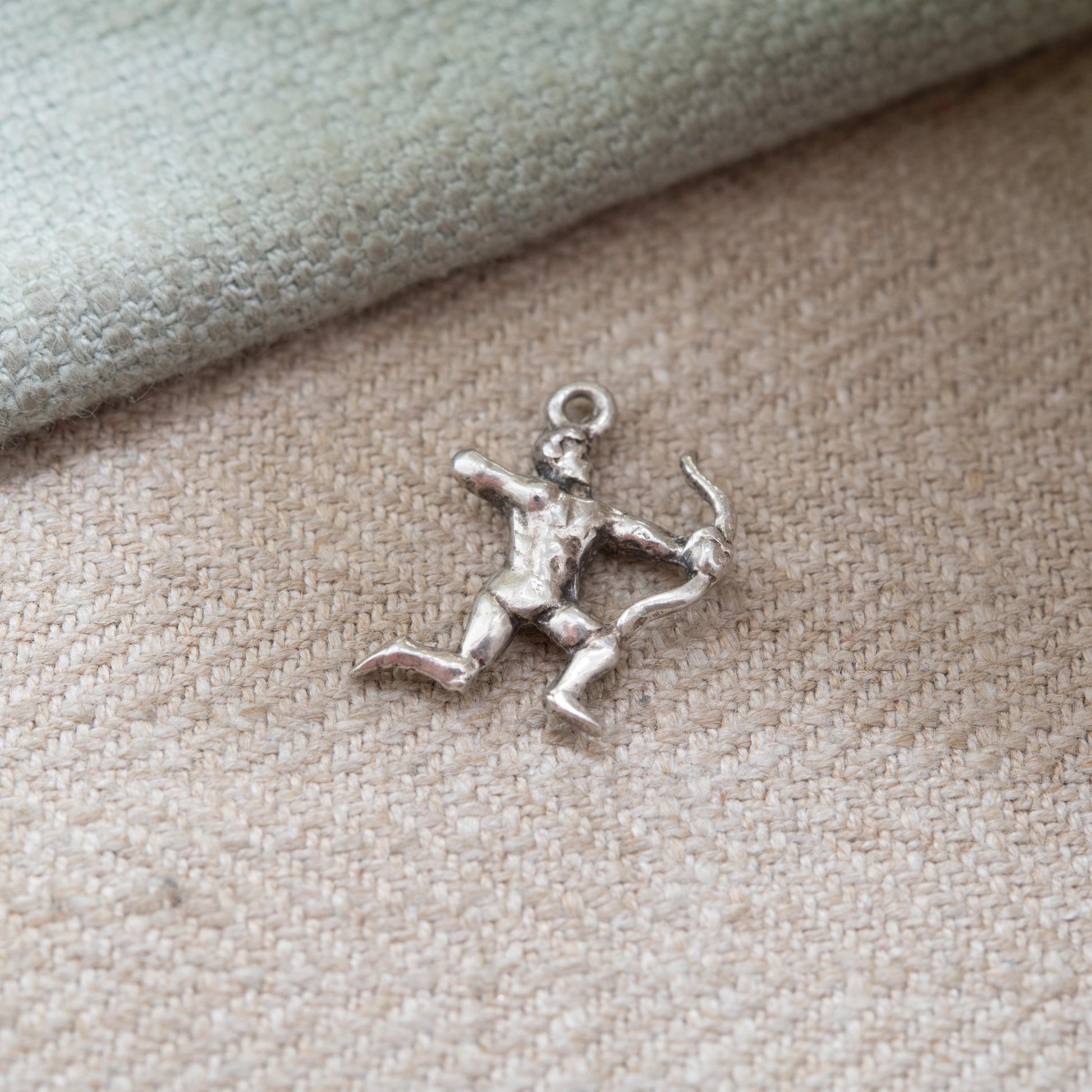 Vintage Silver Sagittarius Archer Charm Pendant - Zodiac Star Sign | November and December Birthday Gift for Charm Bracelet