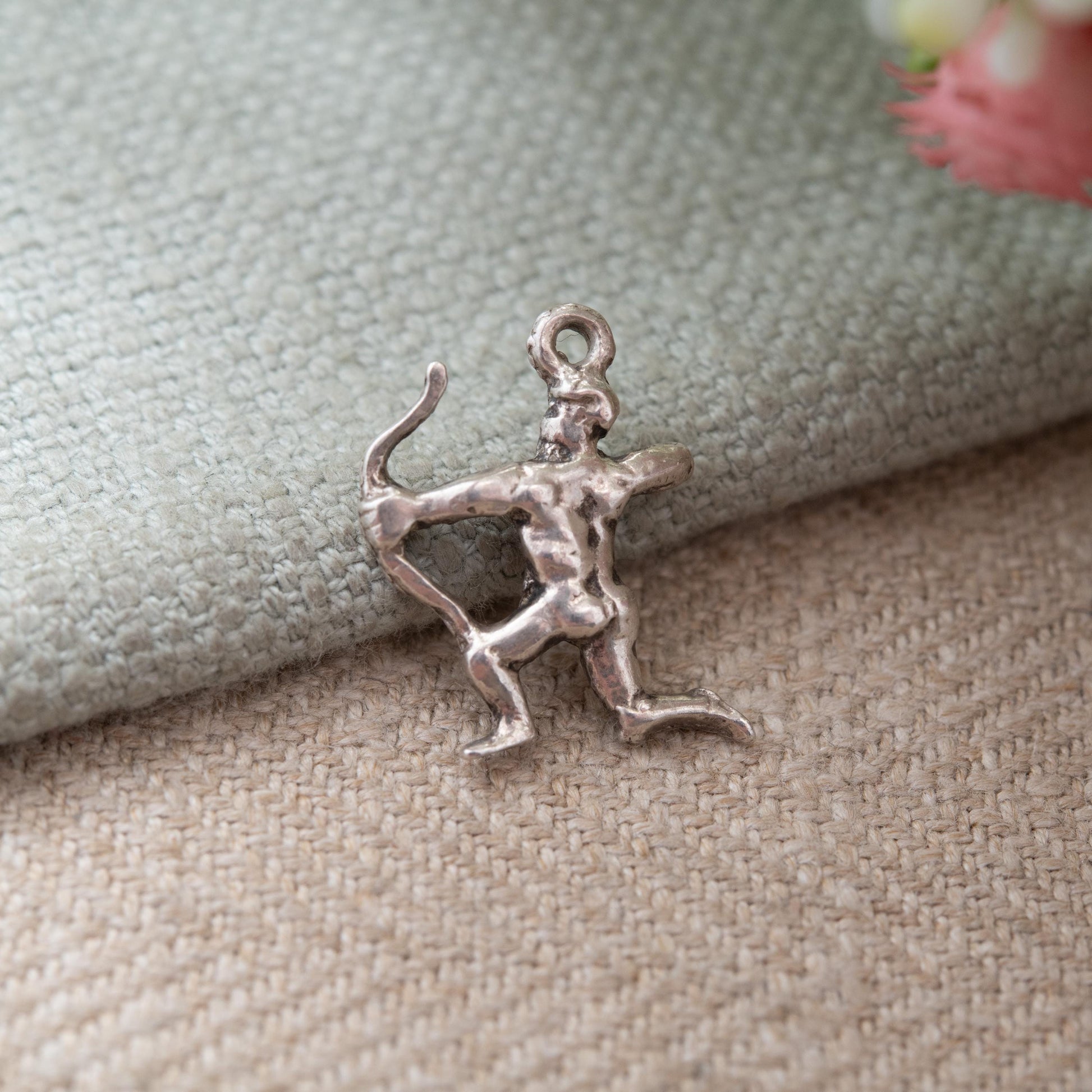 Vintage Silver Sagittarius Archer Charm Pendant - Zodiac Star Sign | November and December Birthday Gift for Charm Bracelet