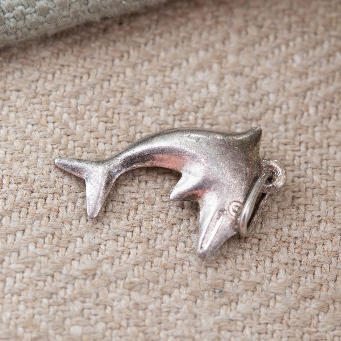 Vintage Sterling Silver Dolphin Charm Pendant - Sea Creature | Small Animal Shape | Gift for Animal Lover | Sweet Gift for Her