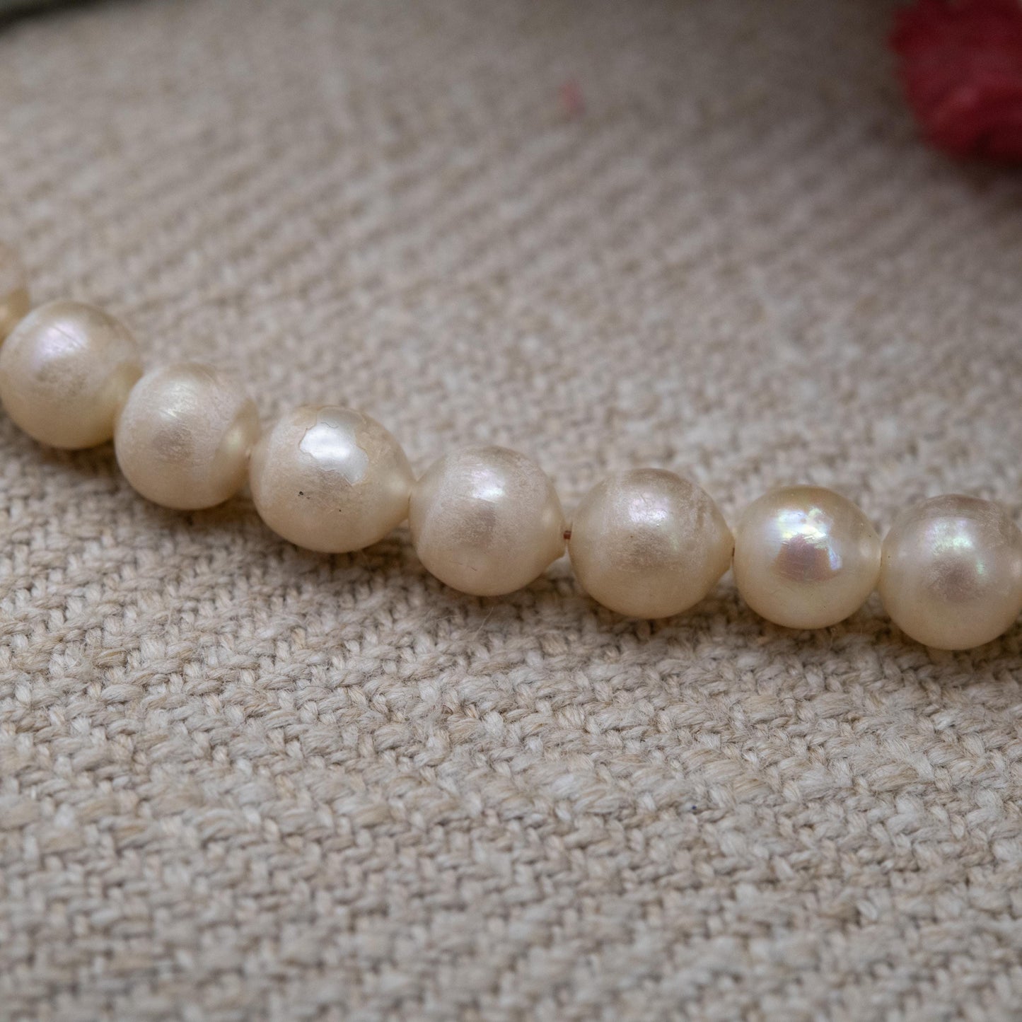 Vintage Ciro 9ct White Gold Clasp Faux Pearl Necklace - Graduated Round Beads | Choker Length 15" 38cm