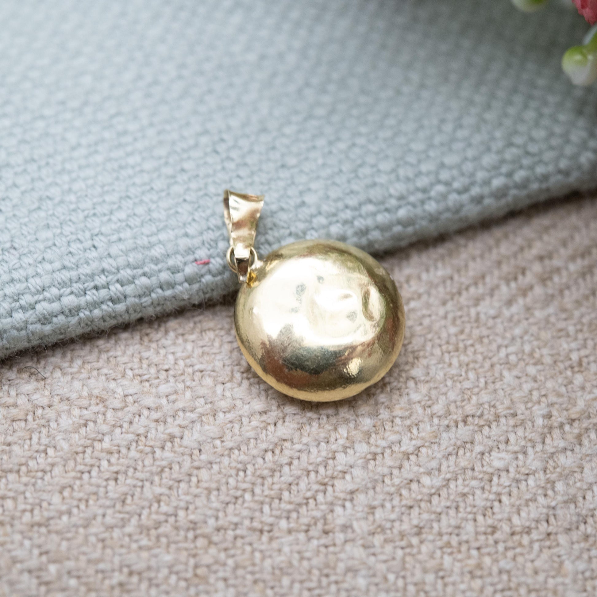 14ct Gold Evil Eye Pendant by Derin - Blue Glass Charm for Necklace Stack