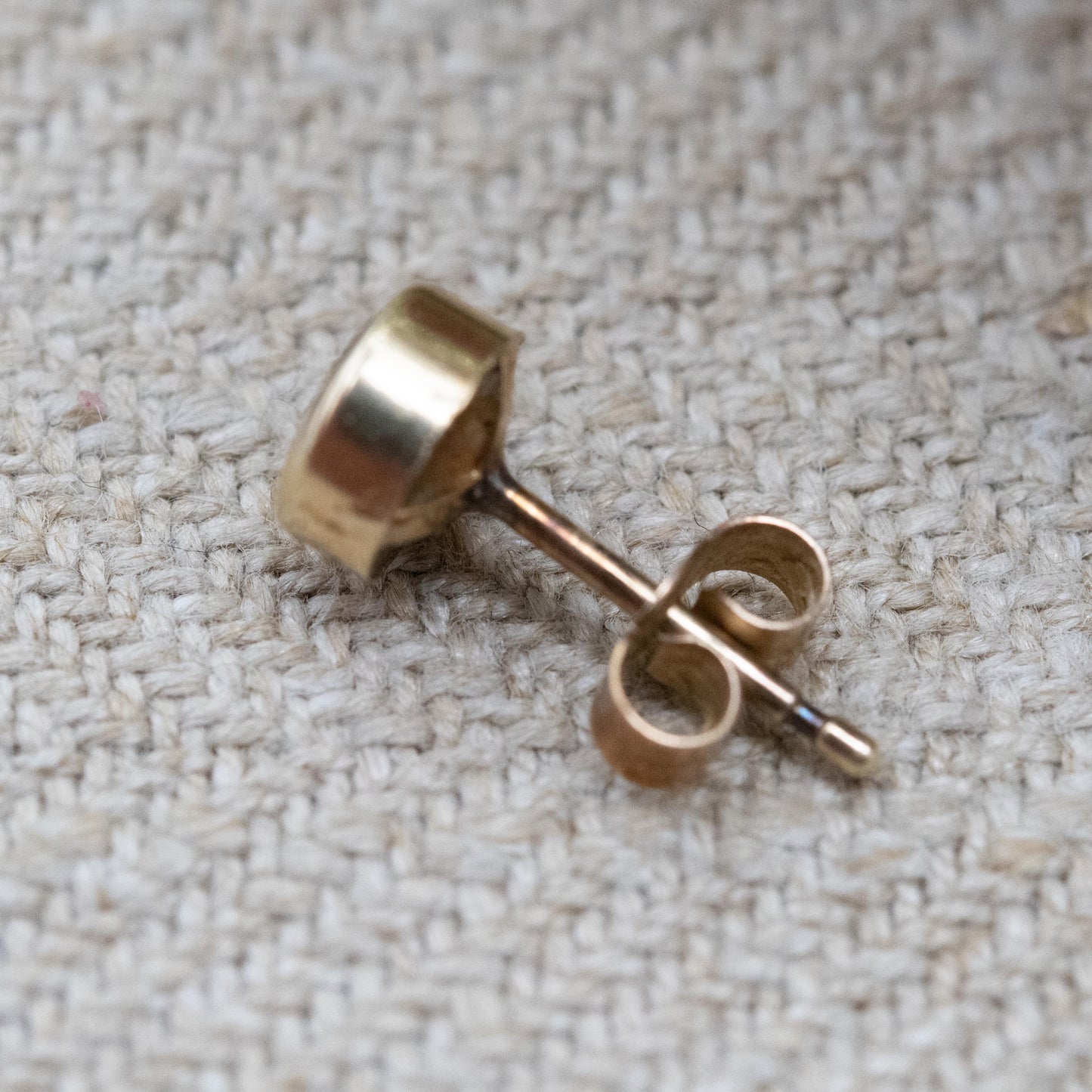 Single 9ct Gold Earring with Bezel Set CZ Stone 5mm