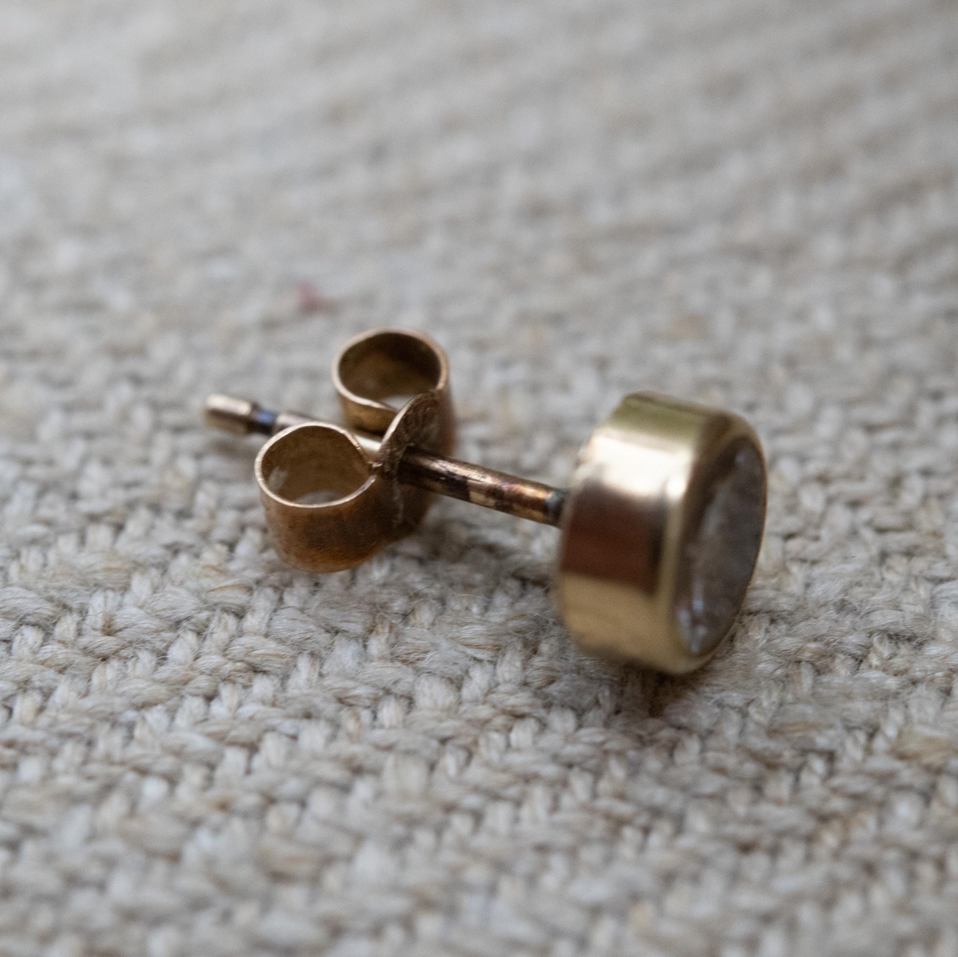 Single 9ct Gold Earring with Bezel Set CZ Stone 5mm