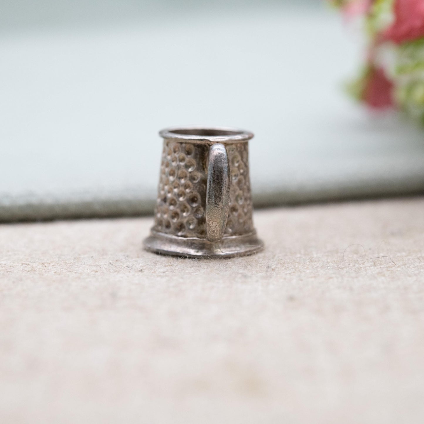 Vintage Sterling Silver Beer Tankard Charm Pendant - Dimpled Beer Mug Cup | Gift for Charm Bracelet