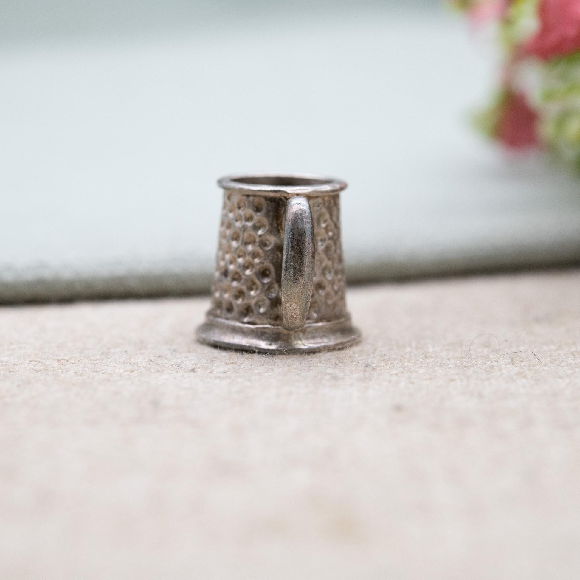 Vintage Sterling Silver Beer Tankard Charm Pendant - Dimpled Beer Mug Cup | Gift for Charm Bracelet
