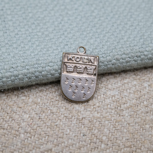 Vintage Köln Charm Pendant - German Cologne Coat of Arms | Germany Travel Souvenir Gift for Charm Bracelet