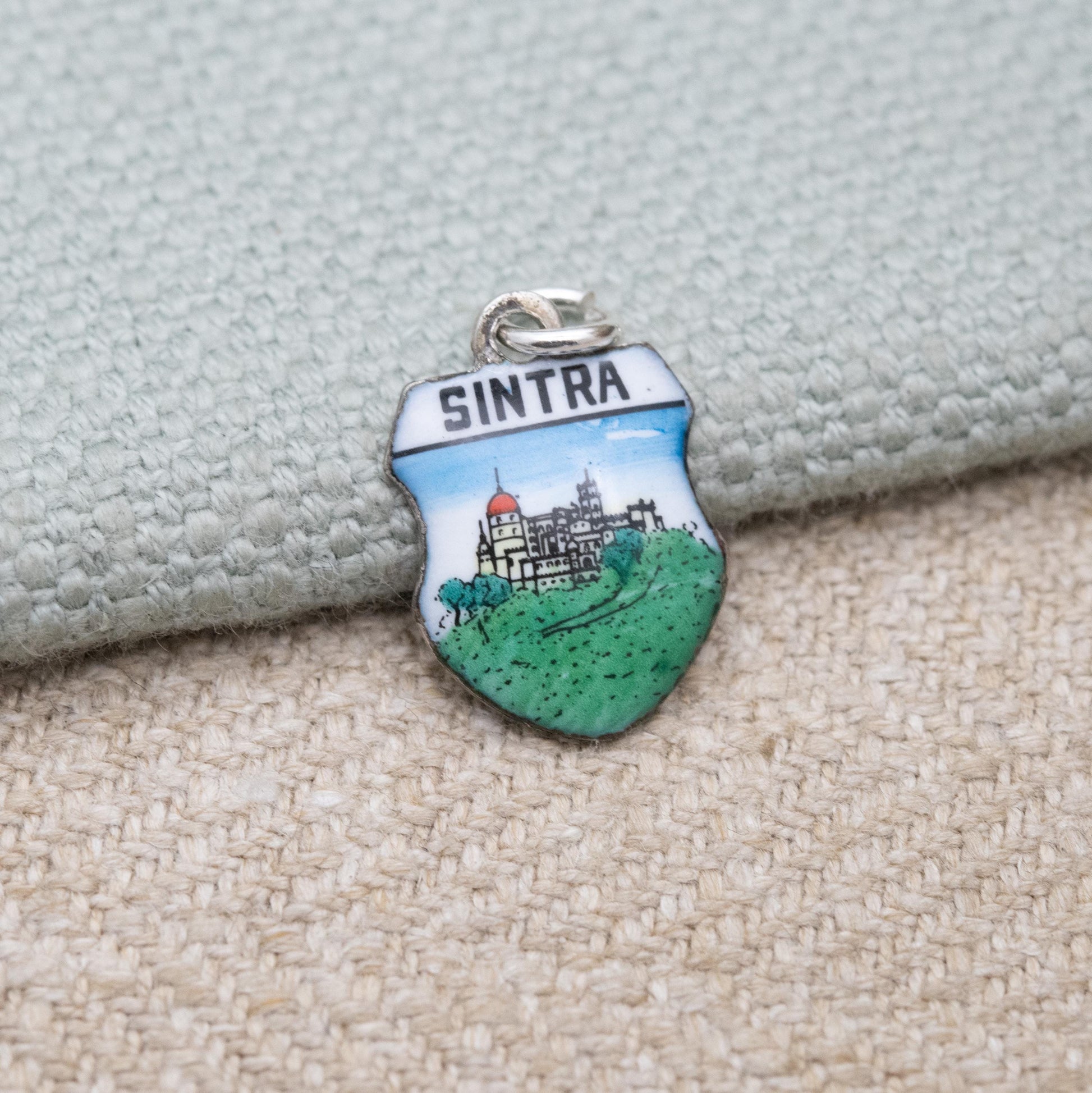 Vintage Portuguese Sintra Travel Charm Pendant - Portugal Europe | Souvenir Gift for Charm Bracelet