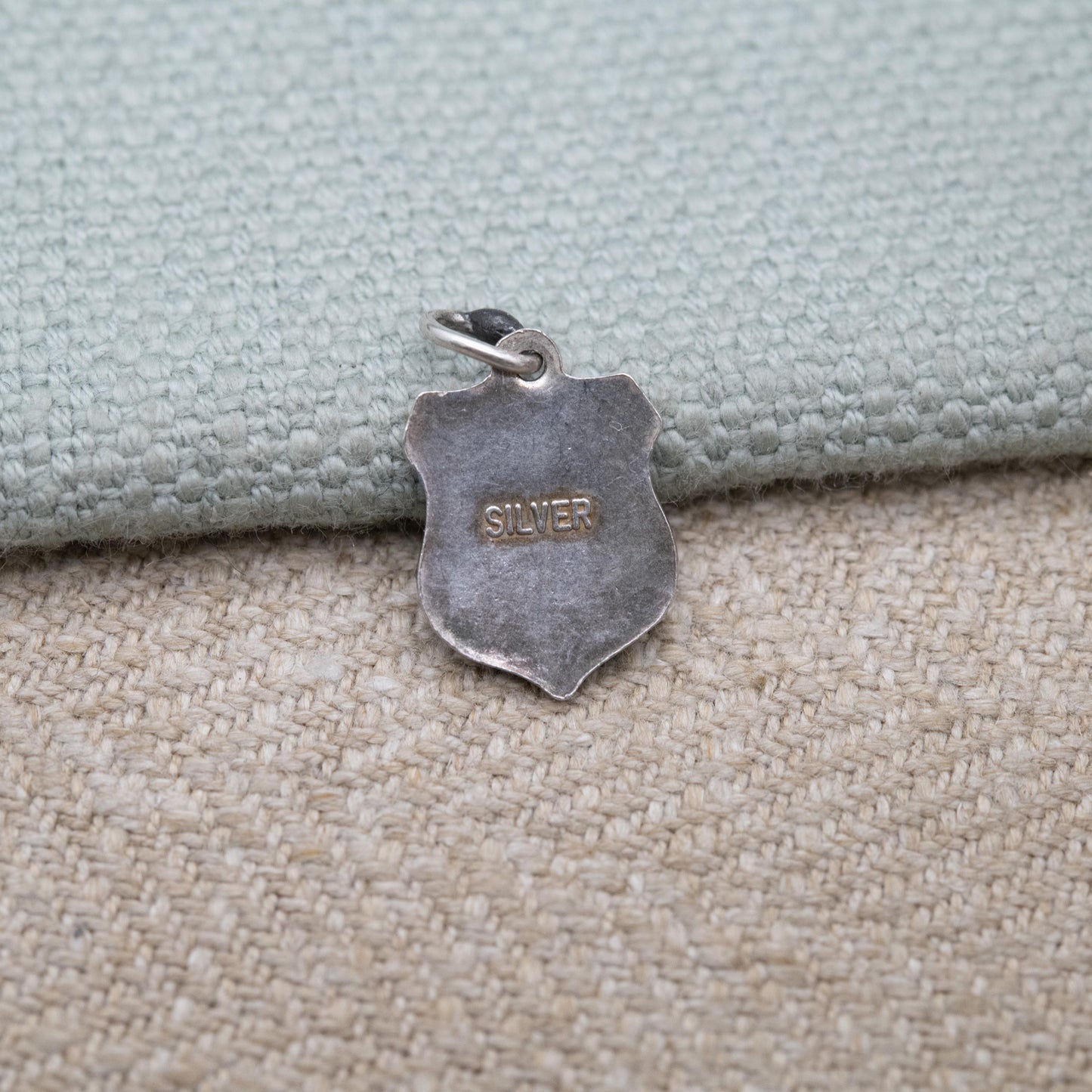 Vintage Silver Jersey Channel Island Travel Charm Pendant - English Channel European Souvenir Gift for Charm Bracelet