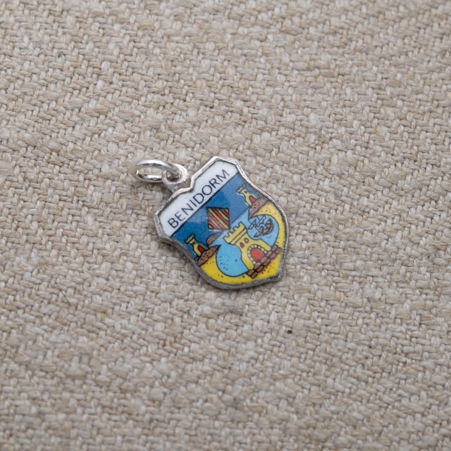 Vintage Silver Benidorm Charm Pendant - Spain Souvenir Gift for Charm Bracelet