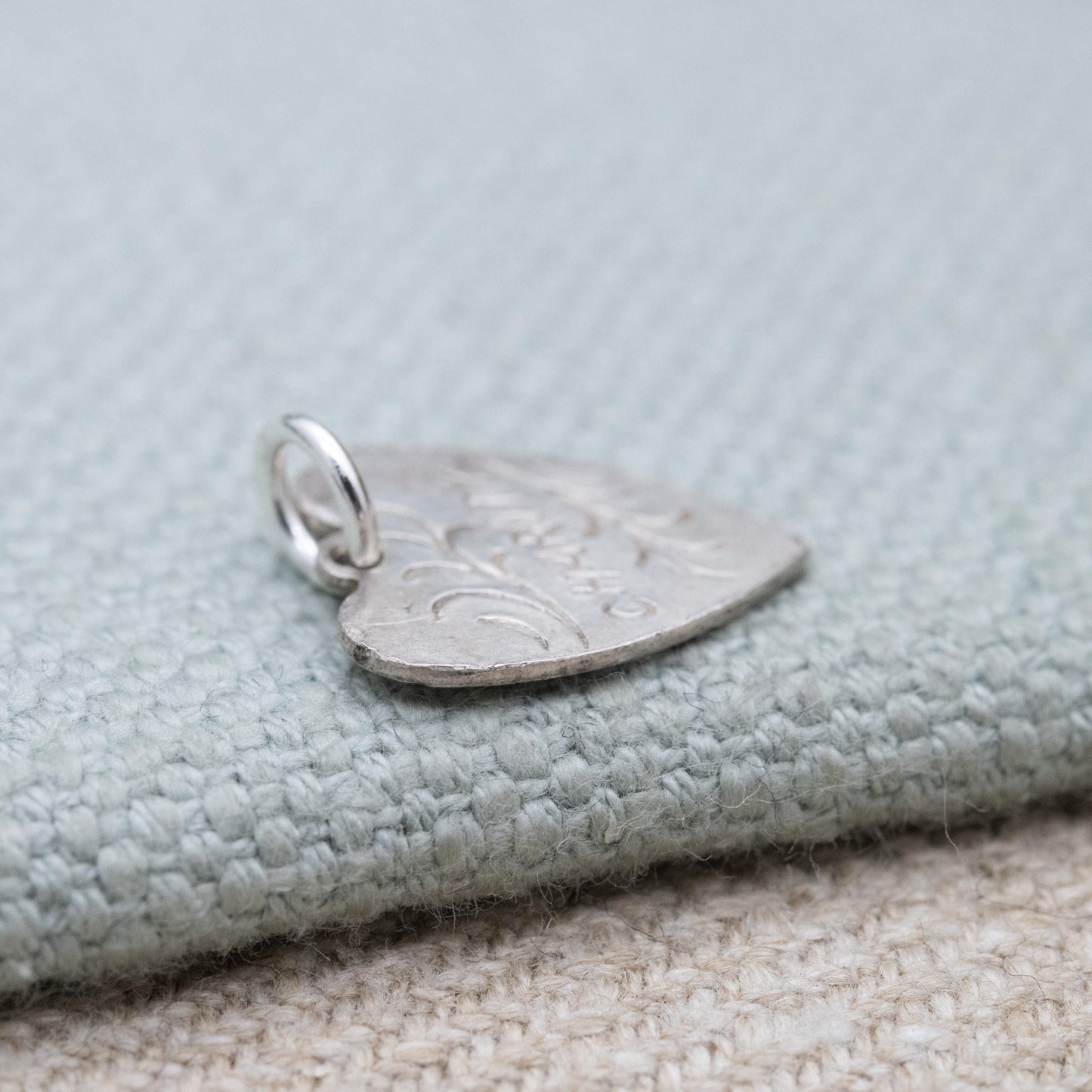 Vintage Silver Charity Heart Charm Pendant c. 1970s