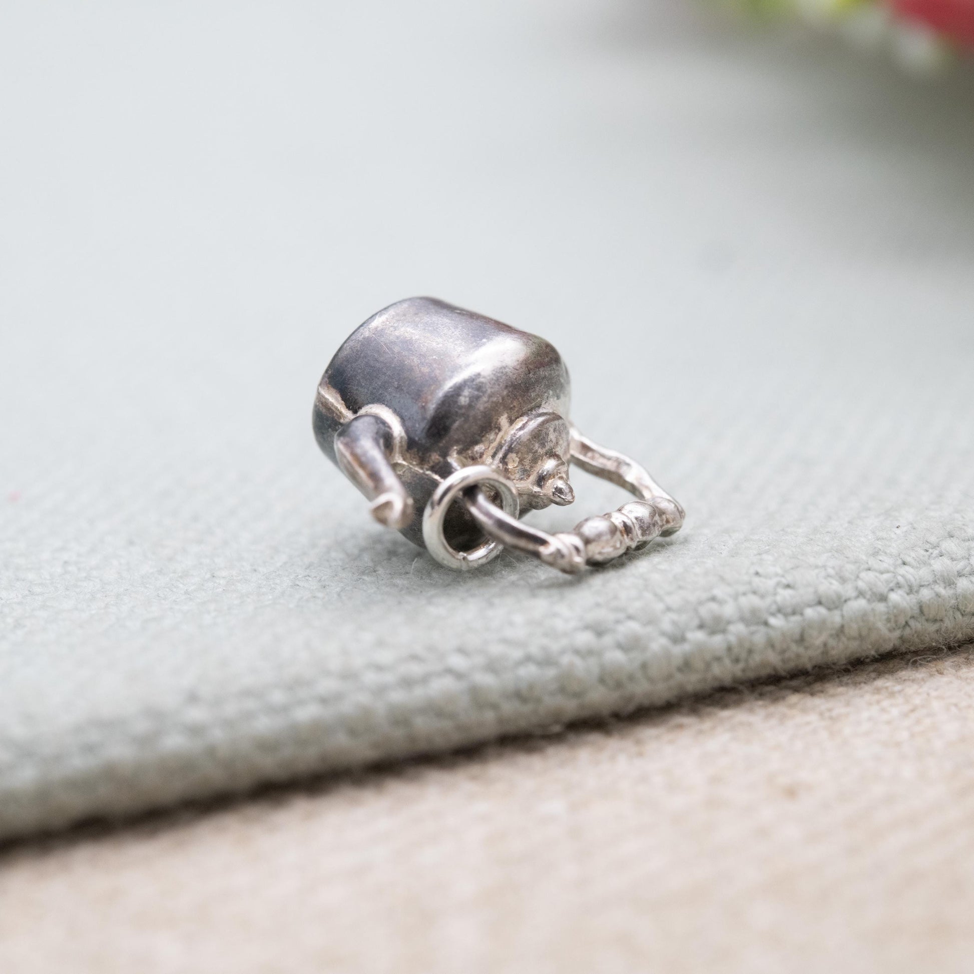 Vintage Sterling Silver Kettle Charm Pendant - Teapot Kitchen Token | Gift for Charm Bracelet