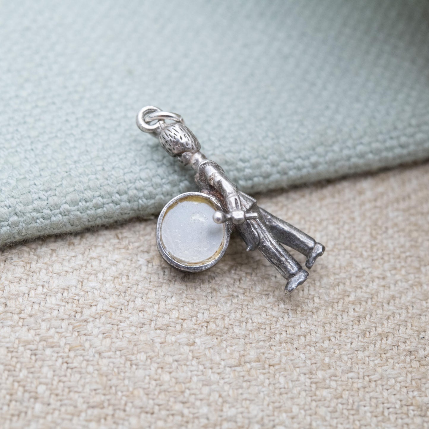 Vintage Sterling Silver Royal Guard Drummer Charm Pendant - Guardsman Band | Royal Souvenir | Gift for Charm Bracelet