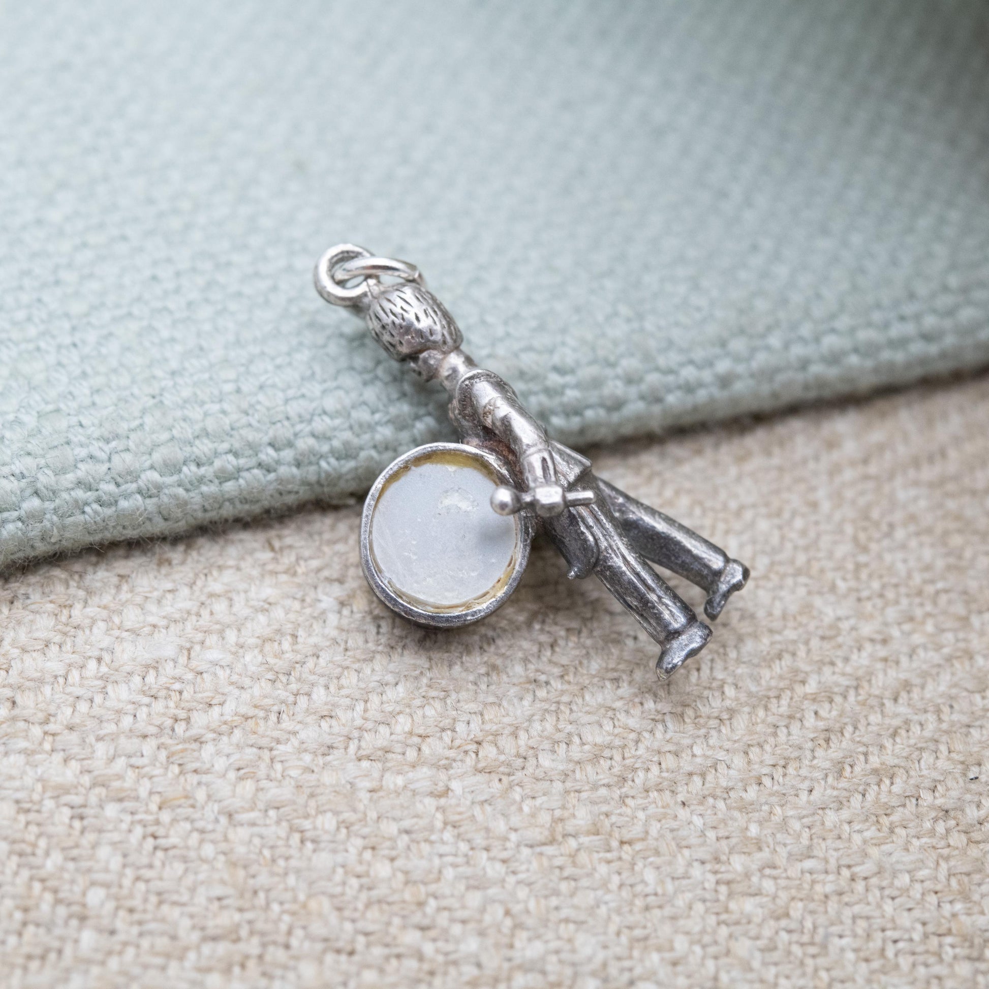 Vintage Sterling Silver Royal Guard Drummer Charm Pendant - Guardsman Band | Royal Souvenir | Gift for Charm Bracelet