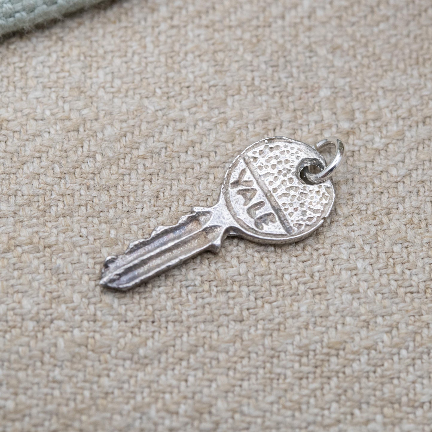Vintage Sterling Silver YALE House Key Charm Pendant - Door Lock | Souvenir Gift for Charm Bracelet