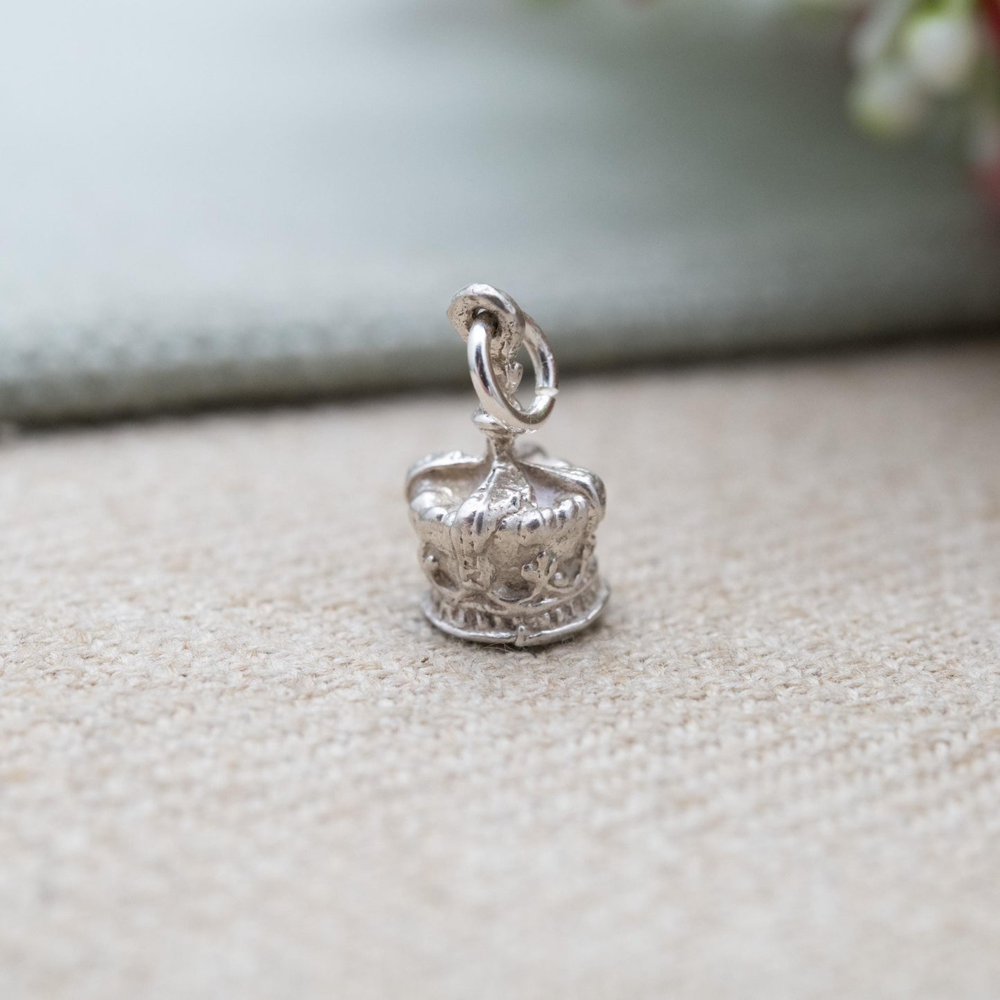 Vintage Sterling Silver Royal Crown Charm Pendant - King | Queen | British Royal Family | England | Souvenir Gift for Charm Bracelet
