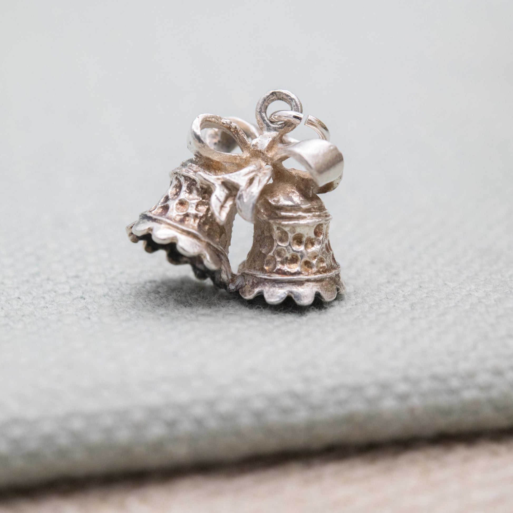 Vintage Sterling Silver Bells Charm Pendant - Wedding Christmas Bell Charm Bracelet | Gift for Charm Bracelet