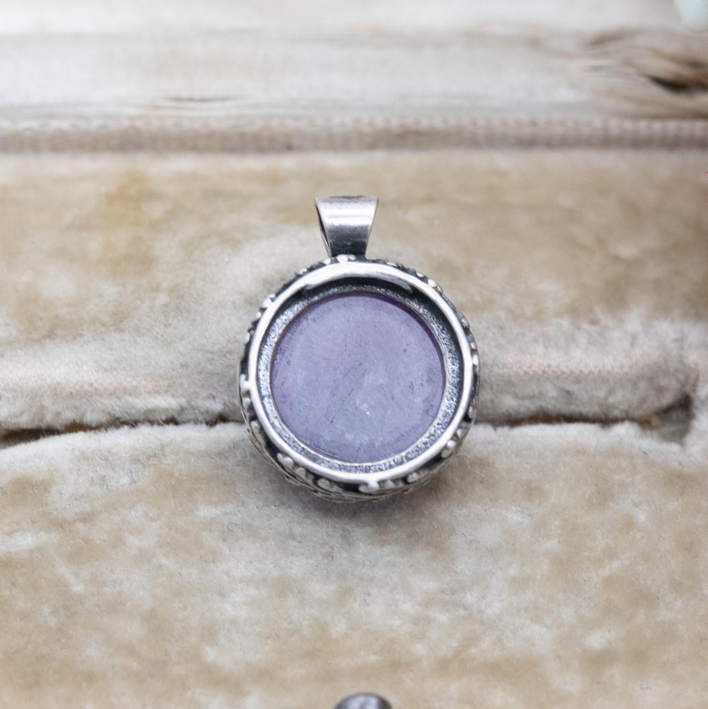 Vintage Sterling Silver Floral Amethyst Pendant - Faceted Purple Gemstone Jewellery | Gift for Her