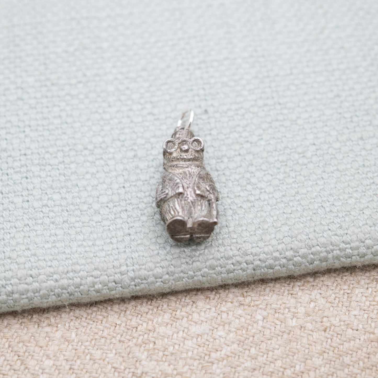 Vintage Sterling Silver Womble Great Uncle Bulgaria Charm Pendant 1974 - 70s Childrens Book Character | Collectable Gift for Charm Bracelet