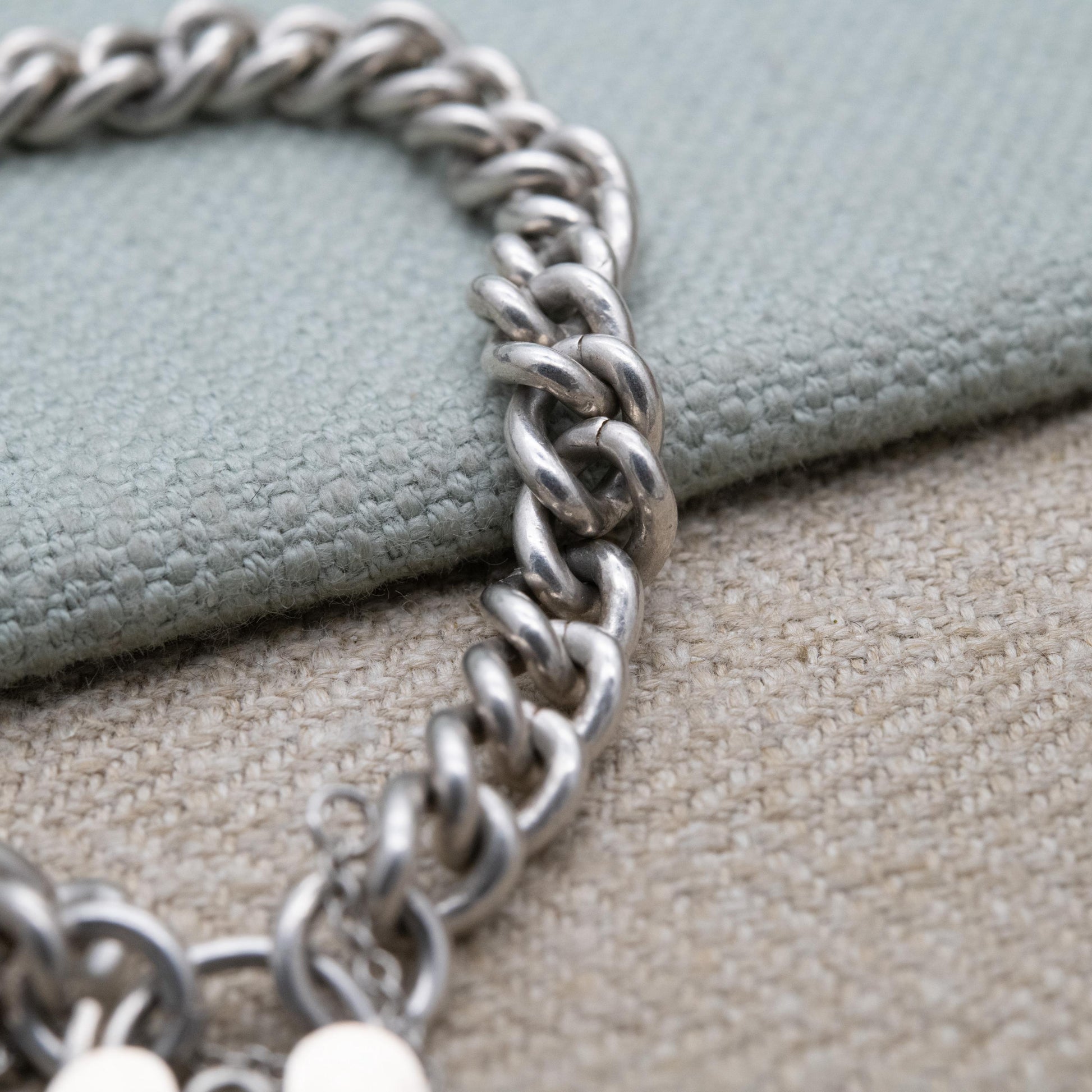 Vintage Sterling Silver Heart Padlock Clasp Chain Bracelet - Chunky Curb Links with Safety Chain | UK Hallmarks