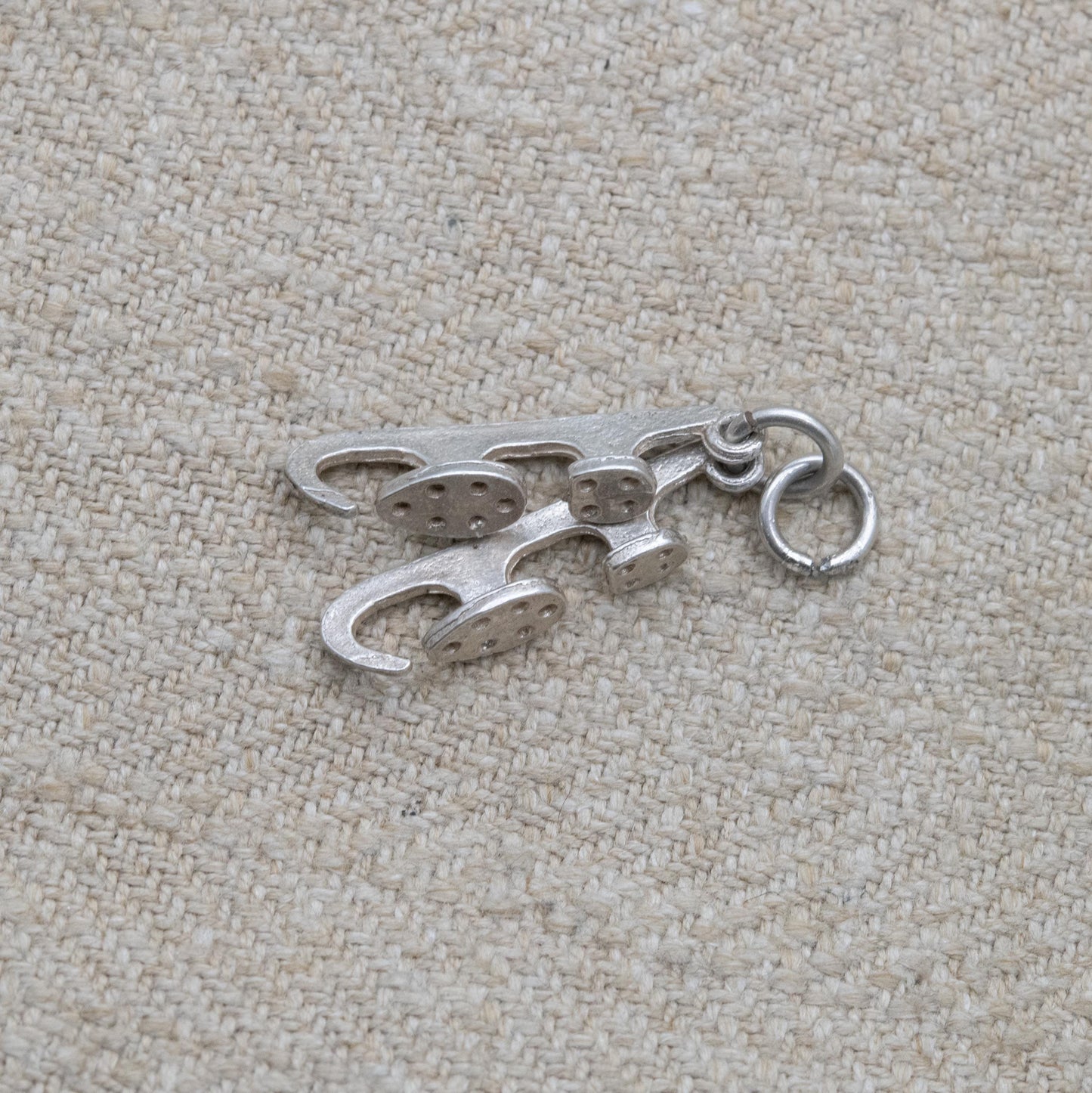 Vintage Sterling Silver Ice Skates Charm Pendant - Ice Skating | Winter Sports | Gift for Charm Bracelet