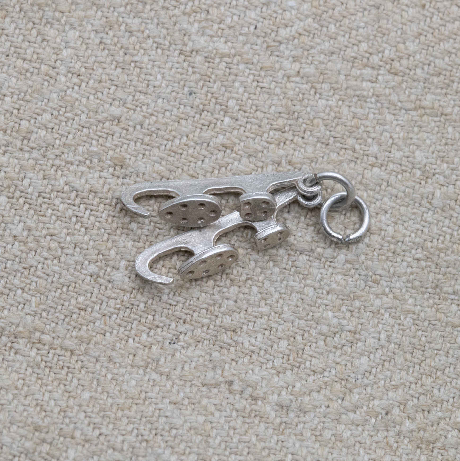 Vintage Sterling Silver Ice Skates Charm Pendant - Ice Skating | Winter Sports | Gift for Charm Bracelet
