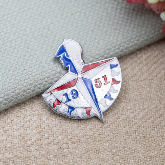 Vintage 1951 Festival of Britain Enamel Badge by Starfest