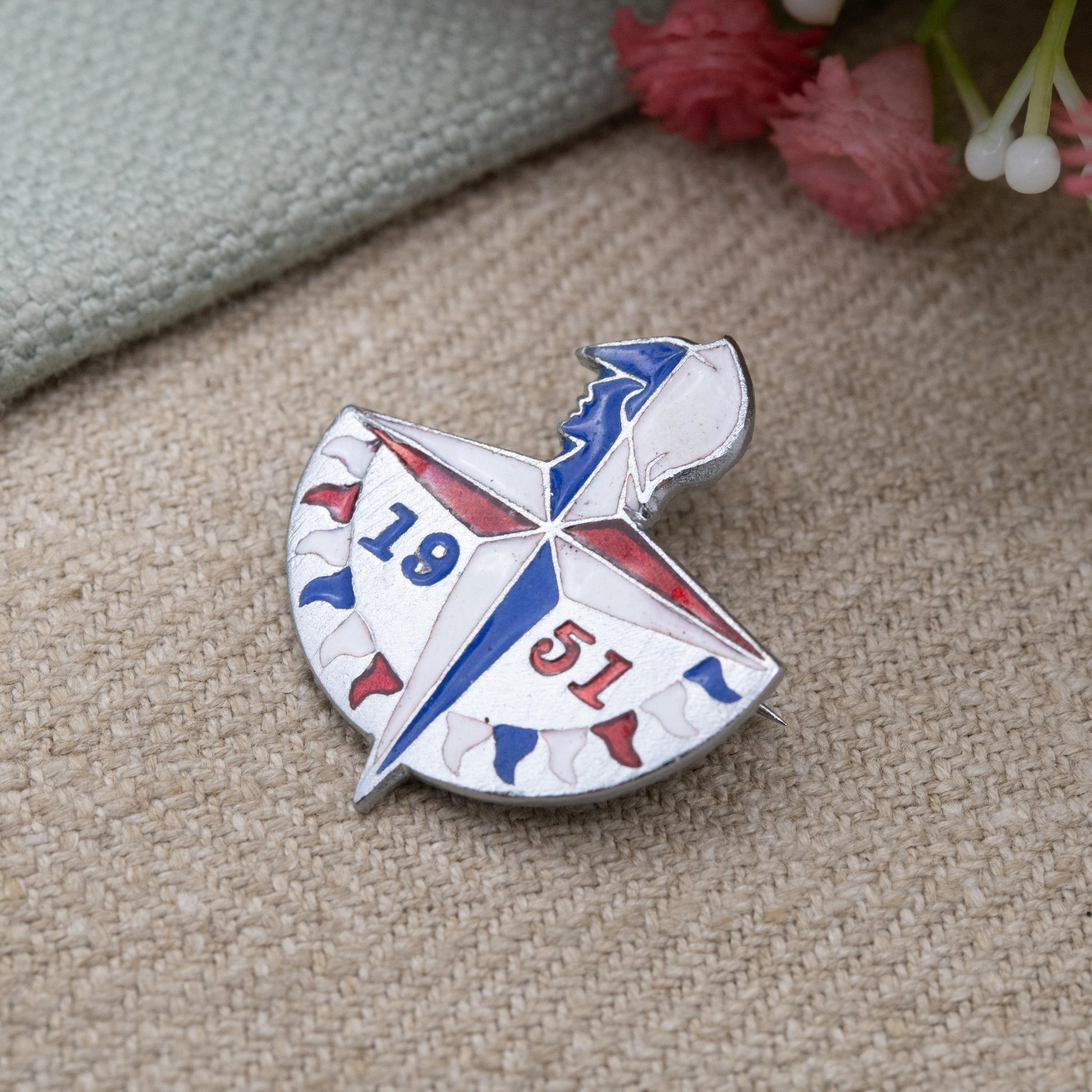 Vintage 1951 Festival of Britain Enamel Badge by Starfest