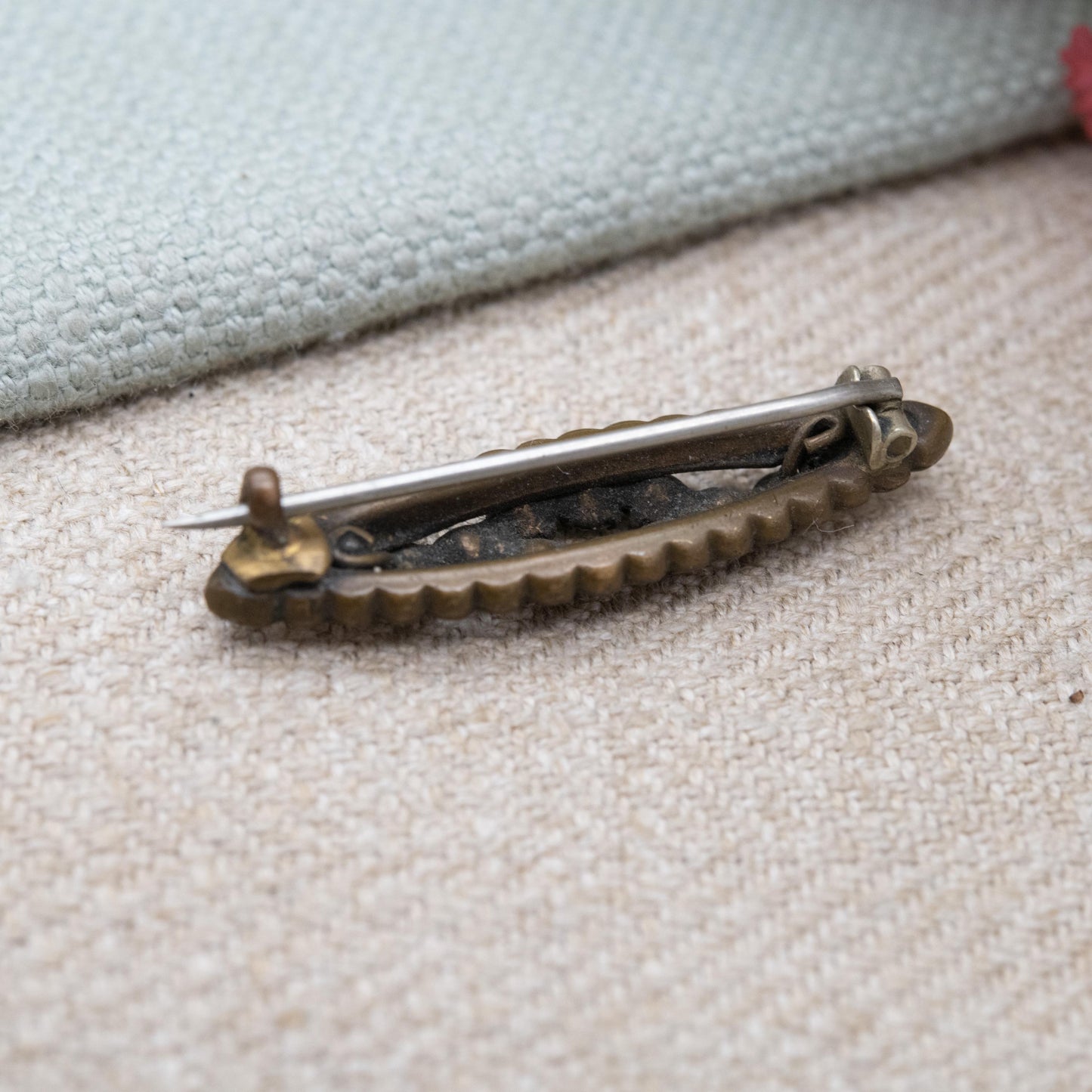 Antique Victorian Gold Fronted Paste Brooch c. 1890s